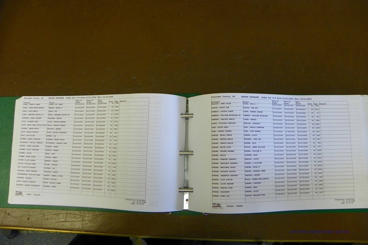 Bun. Co, NC, Deaths 2003 - 2009, L - Z (88).JPG