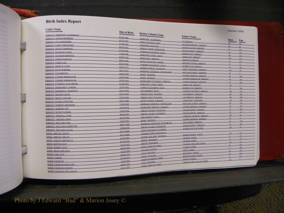 Burke Births, 1913-2001, A-L 1375.JPG