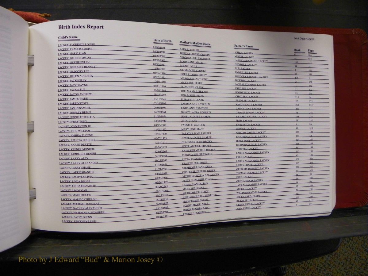 Burke Births, 1913-2001, A-L 1383.JPG