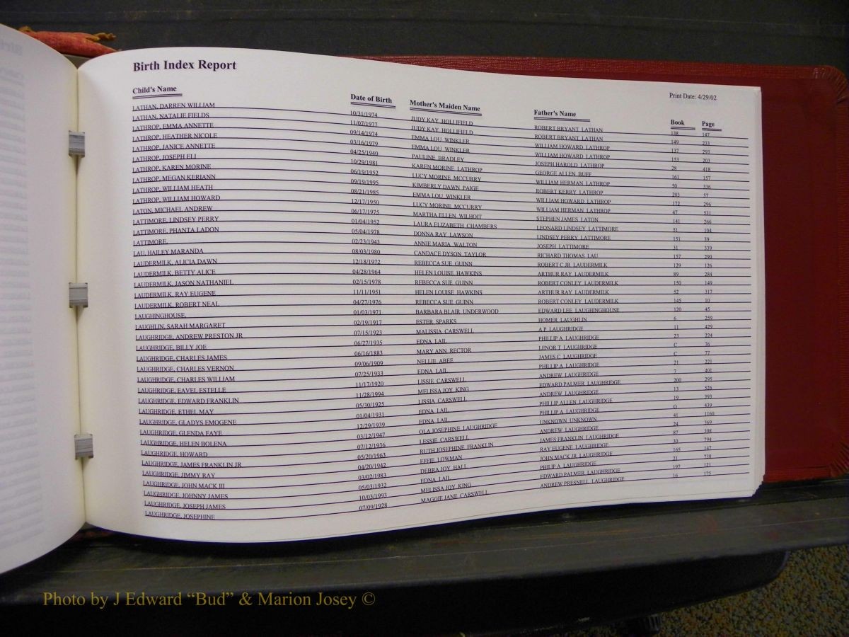 Burke Births, 1913-2001, A-L 1423.JPG