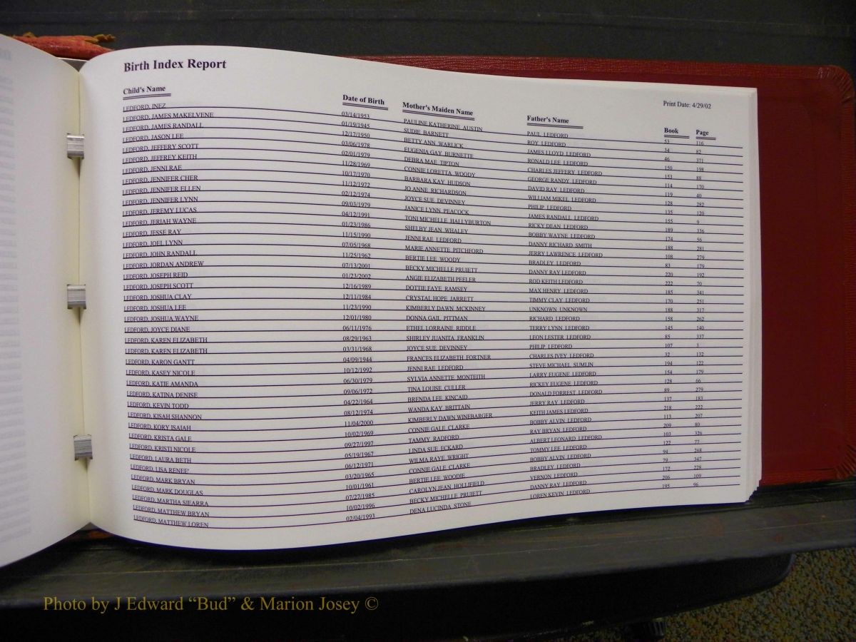 Burke Births, 1913-2001, A-L 1432.JPG