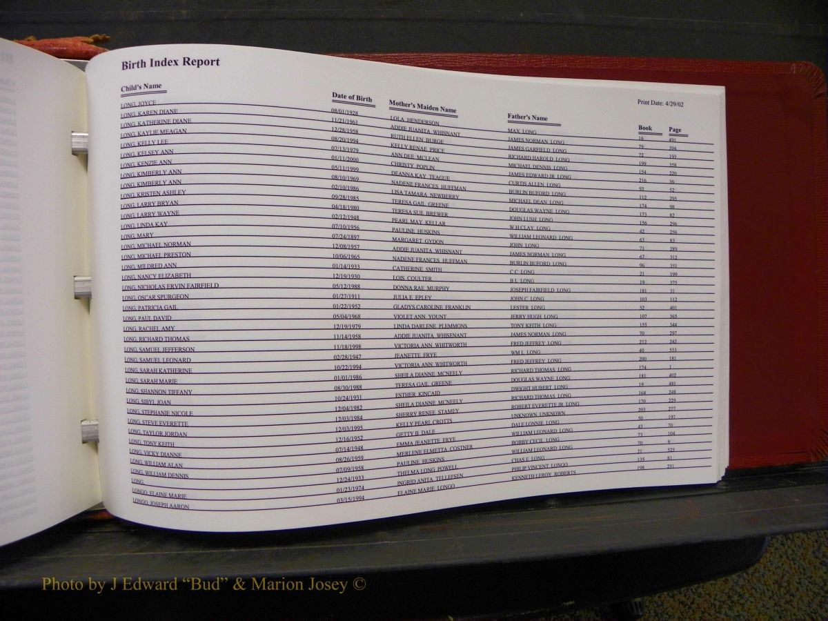 Burke Births, 1913-2001, A-L 1467.JPG