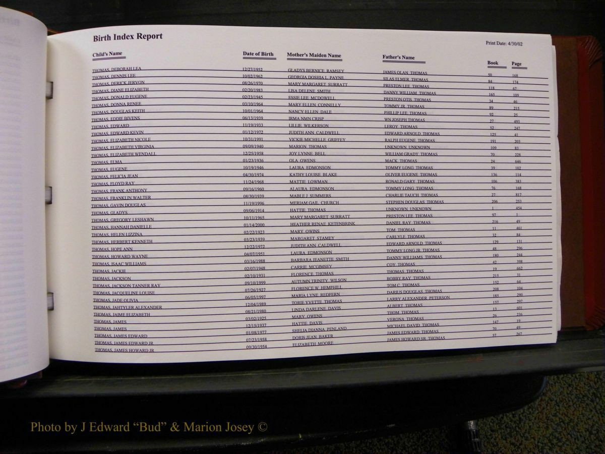 Burke Births, 1913-2001, M-Z 794.JPG