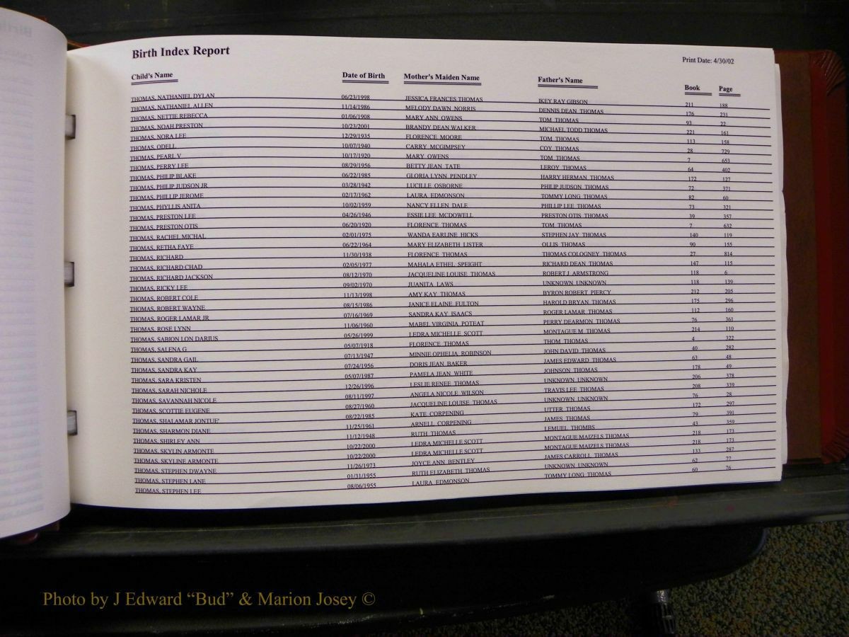 Burke Births, 1913-2001, M-Z 797.JPG