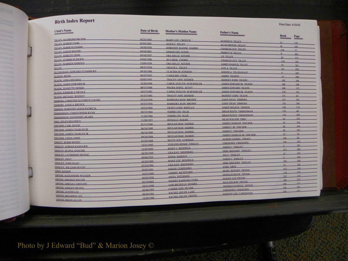 Burke Births, 1913-2001, M-Z 806.JPG