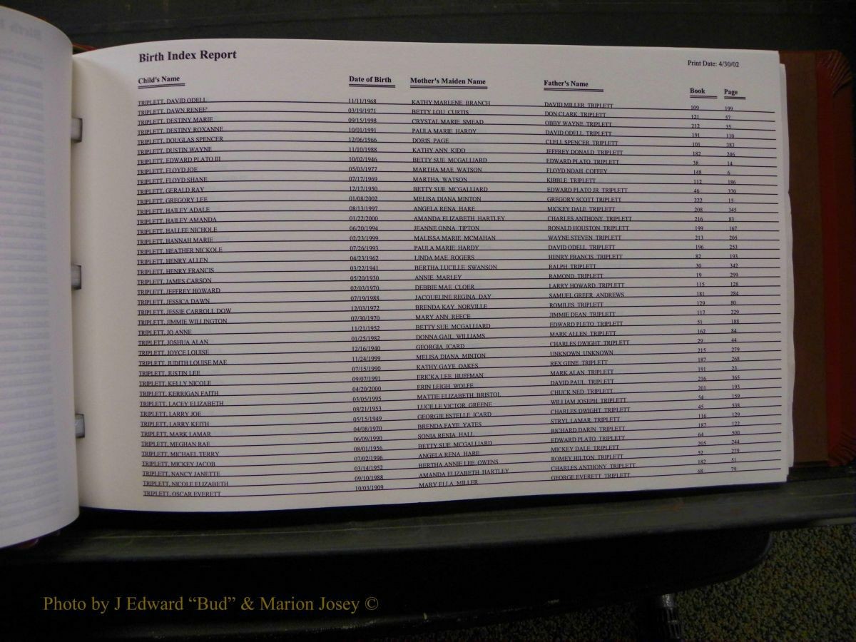 Burke Births, 1913-2001, M-Z 822.JPG