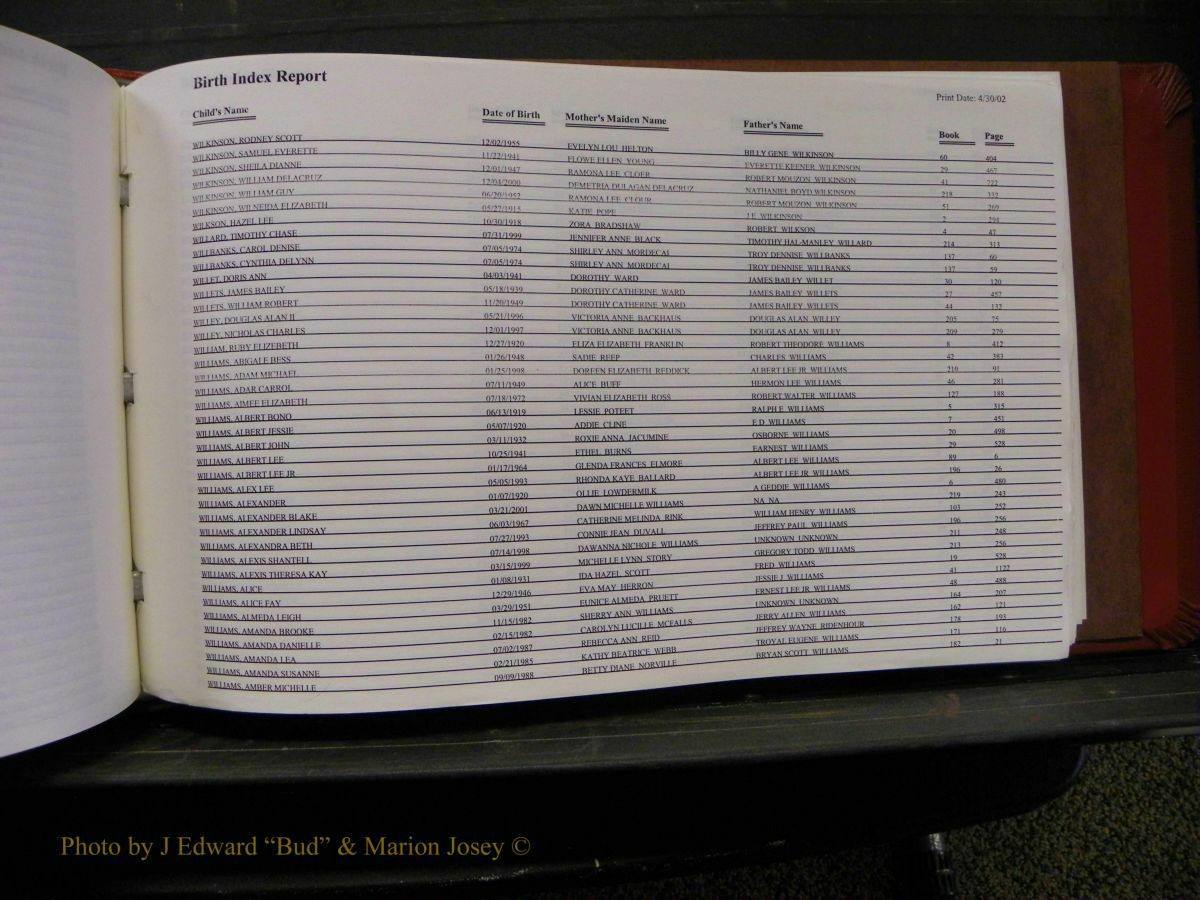 Burke Births, 1913-2001, M-Z 961.JPG