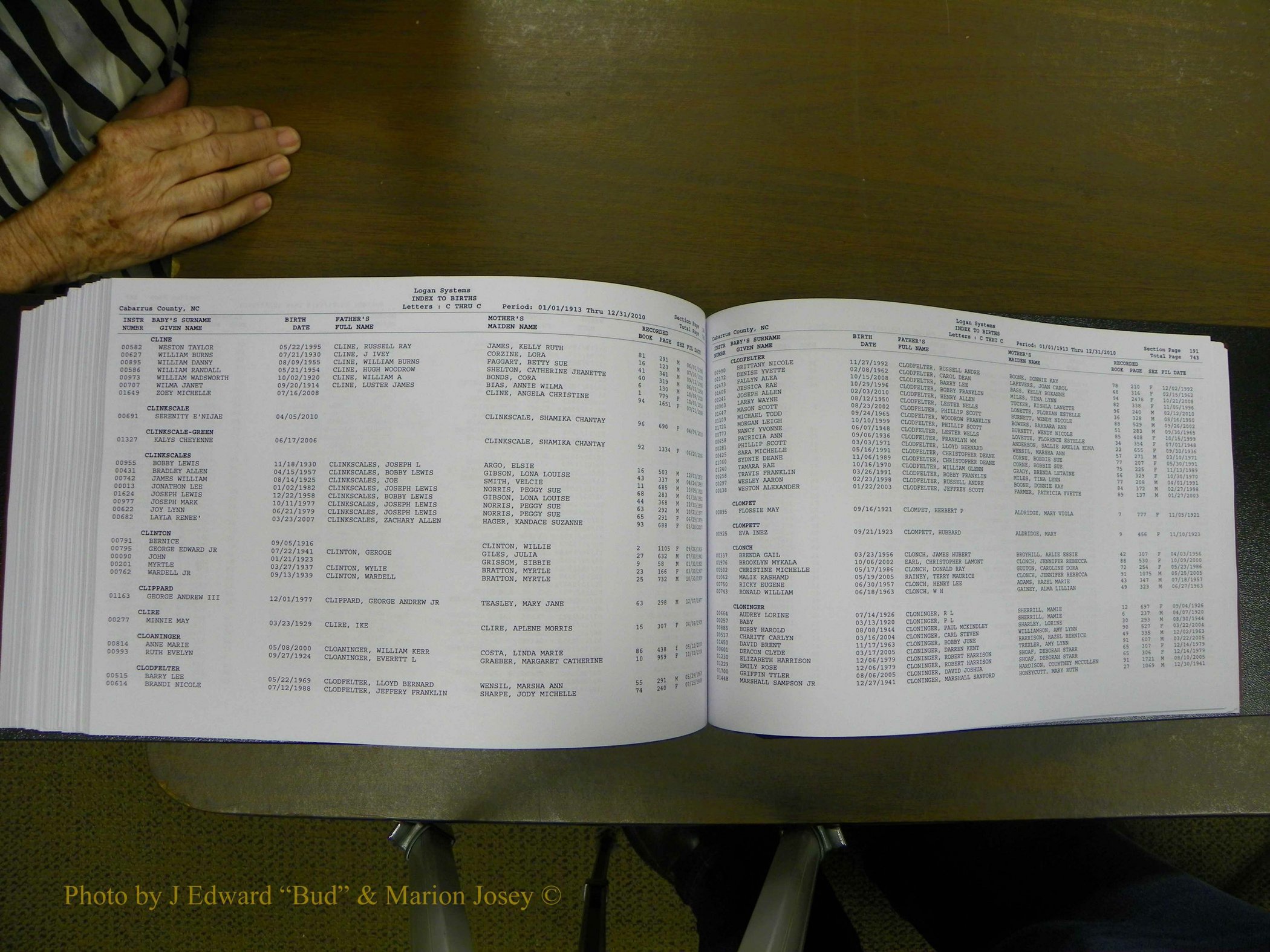 Cabarrus Delayed Births, A-Z, (536).JPG