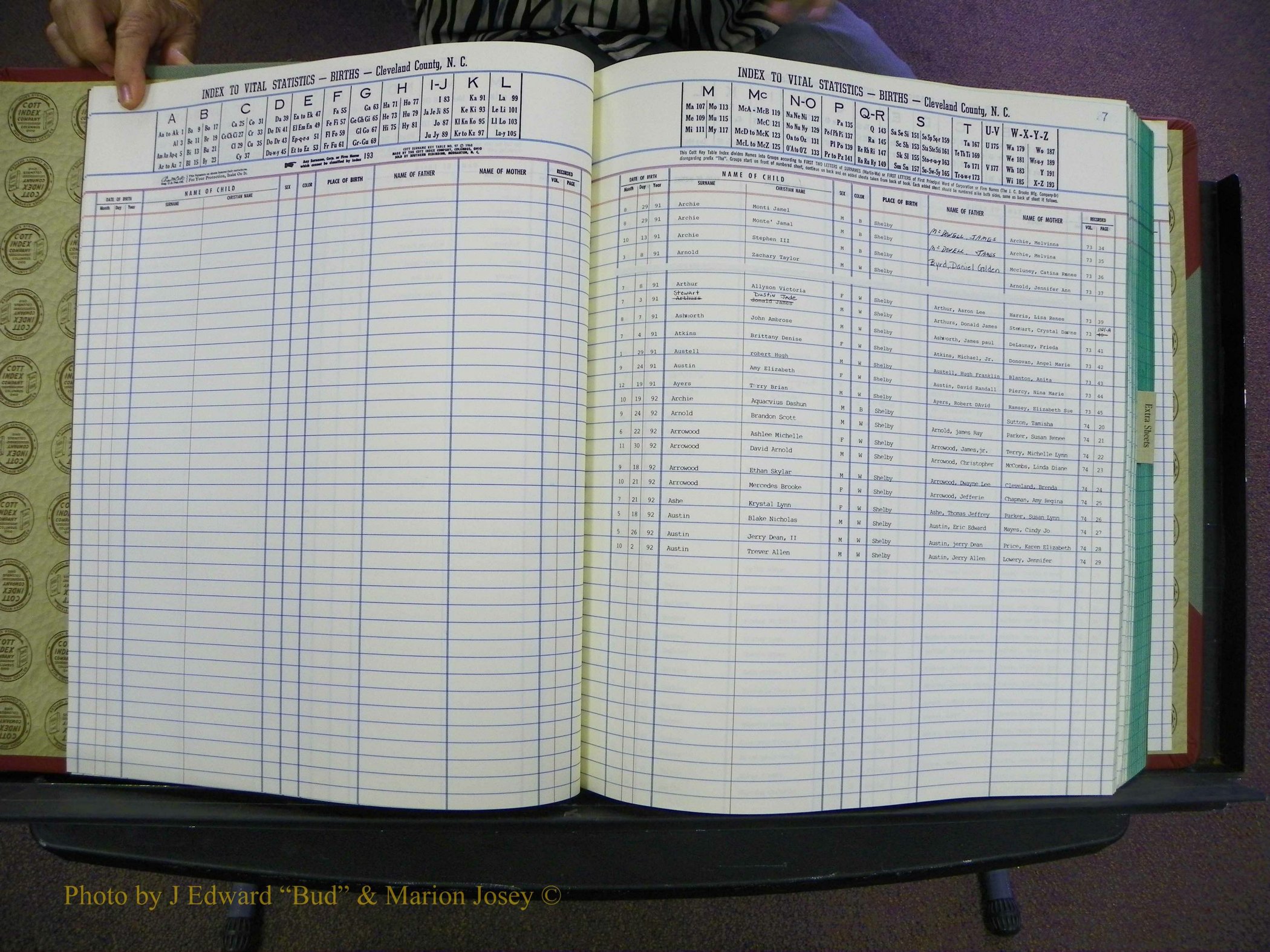 Cleveland Births, 1991-1992, + Delayed Book 2 005.JPG