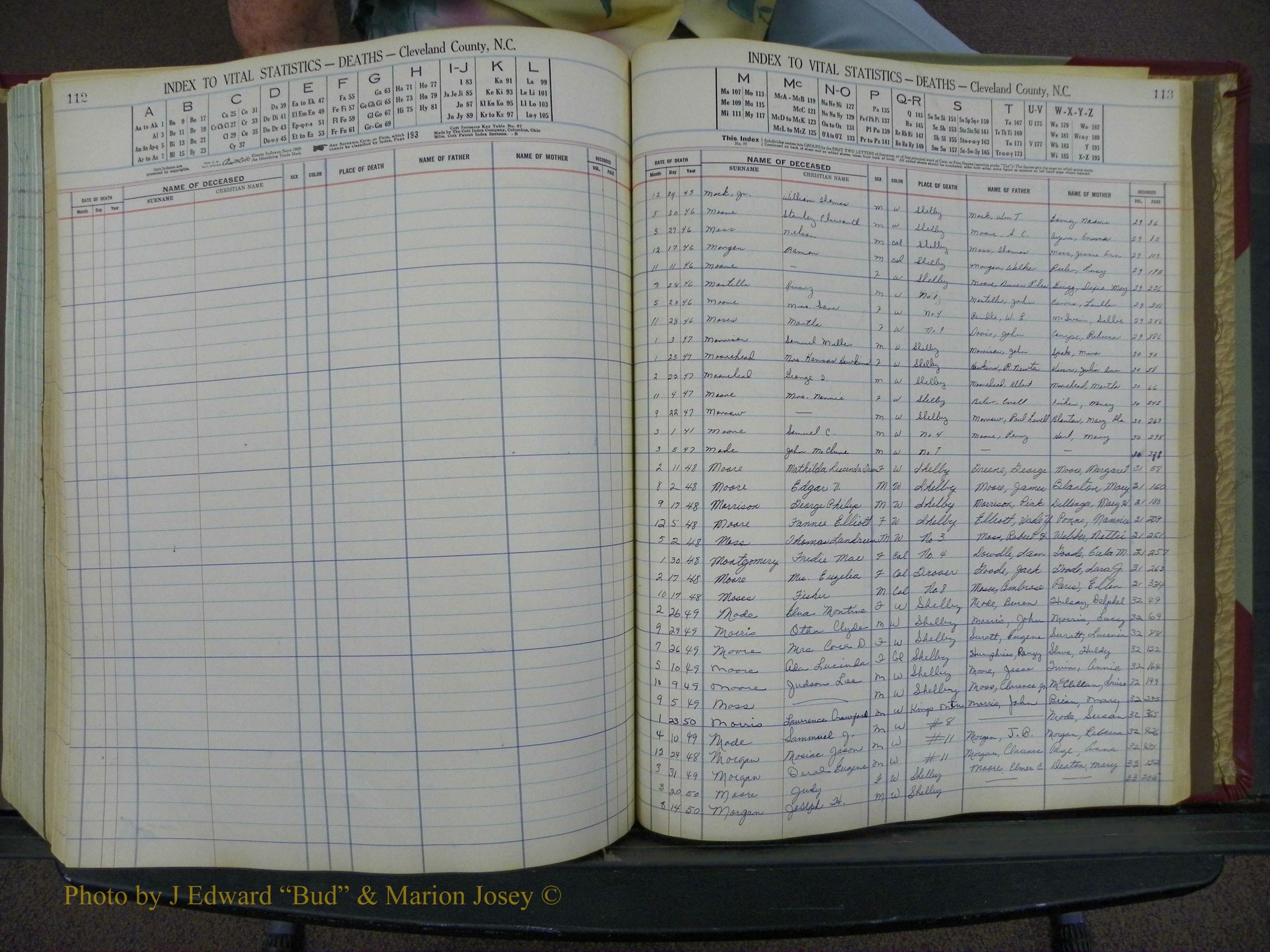 Cleveland Co, NC Deaths, A-Z, 1946-1950 (56).JPG