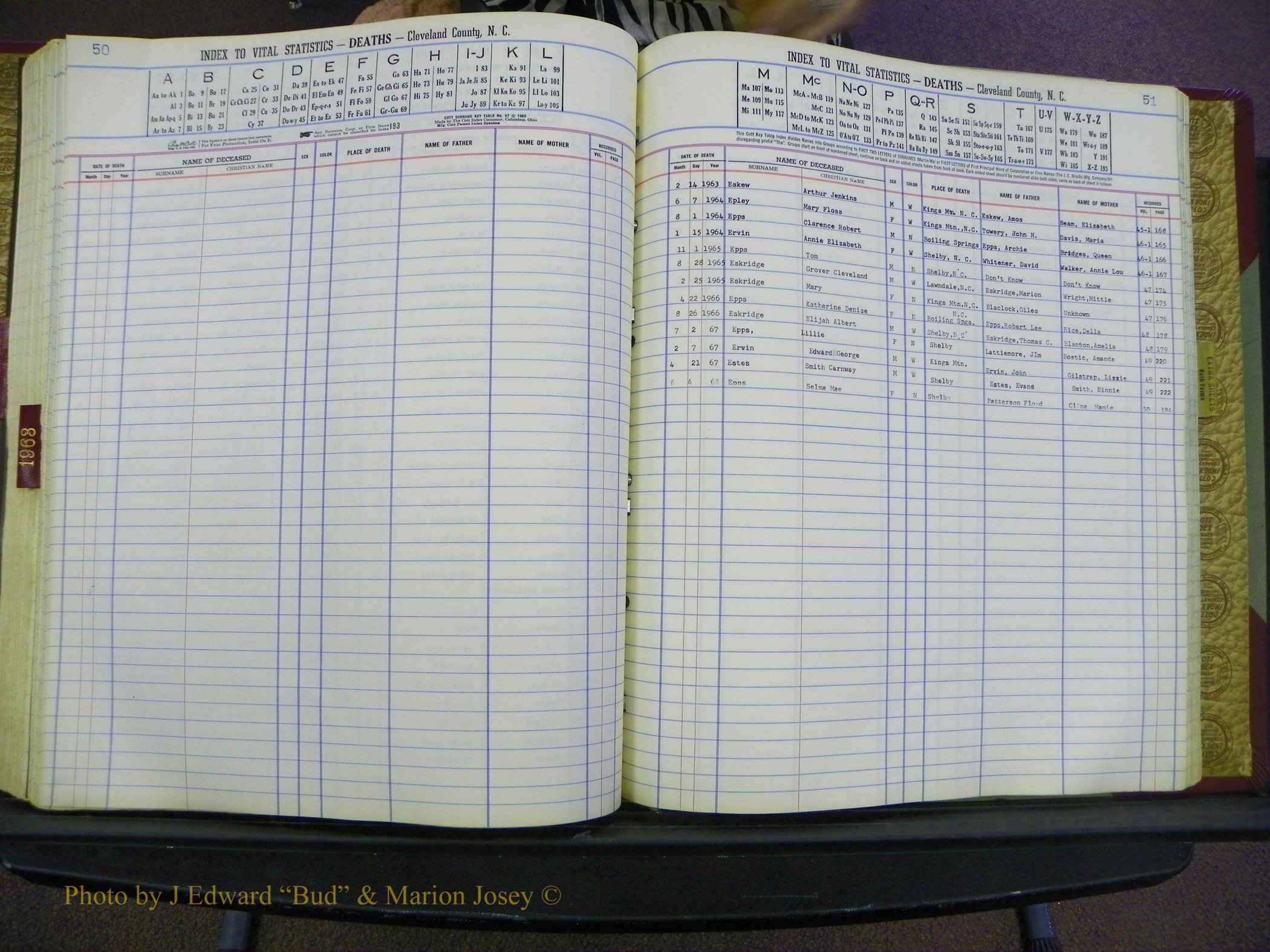 Cleveland Co, NC Deaths, A-Z, 1957-1968 (134).JPG