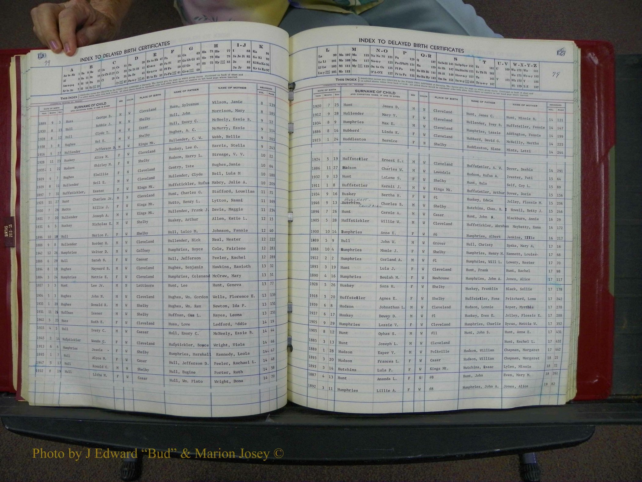 Cleveland Co, NC Delayed Births Thru 1960 (118).JPG