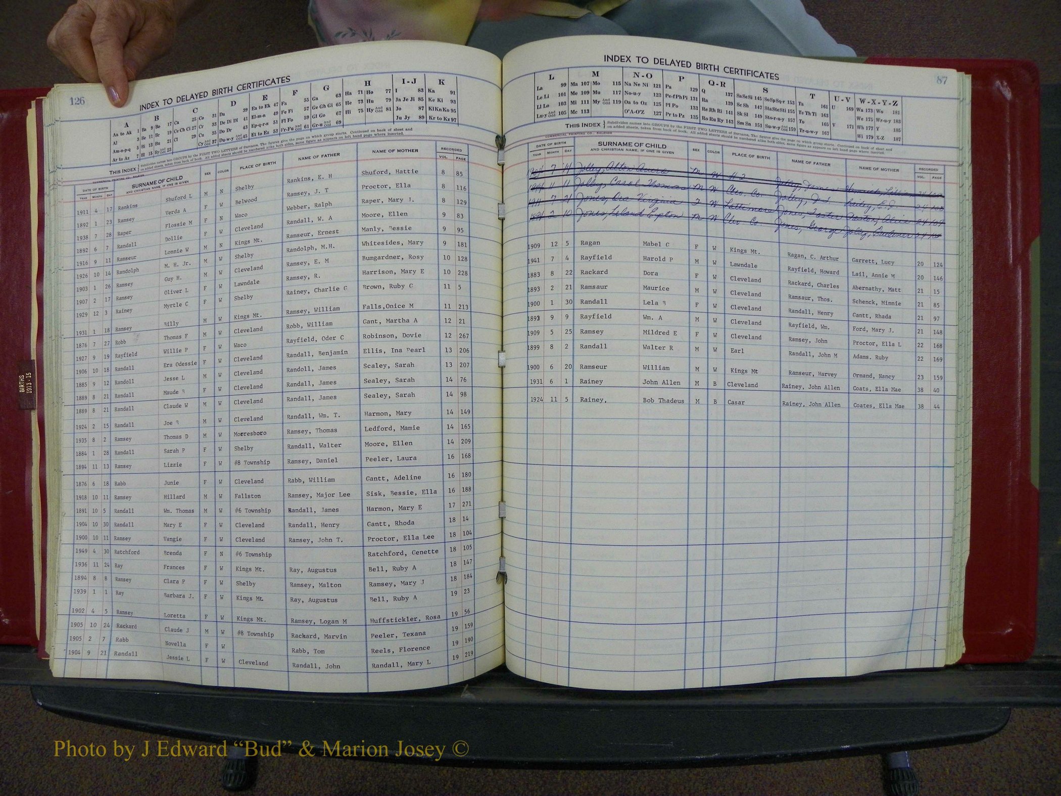 Cleveland Co, NC Delayed Births Thru 1960 (159).JPG