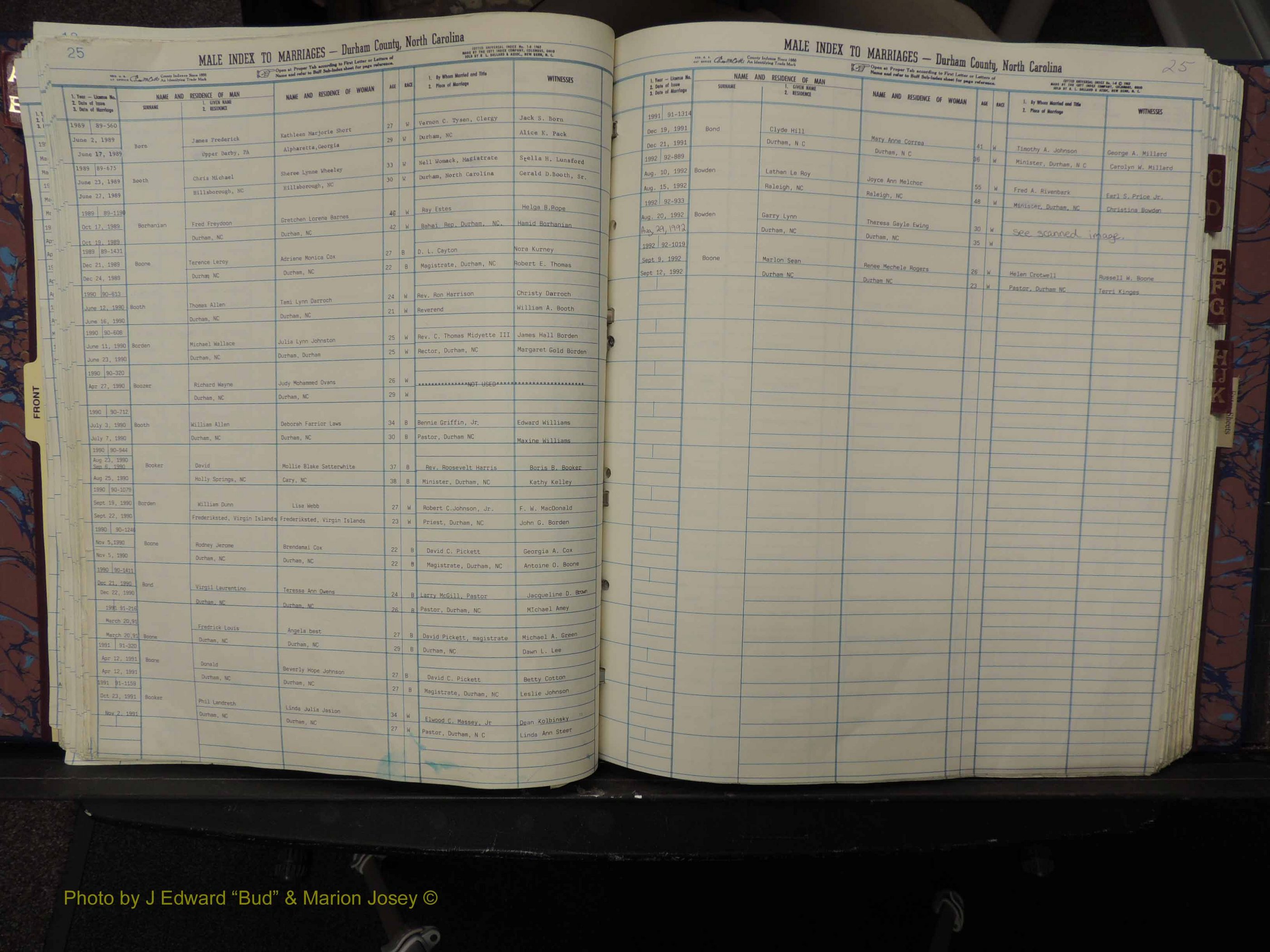 Durham Co, NC, Marriages, Male Index, A-K, 1986-1992 (138).JPG