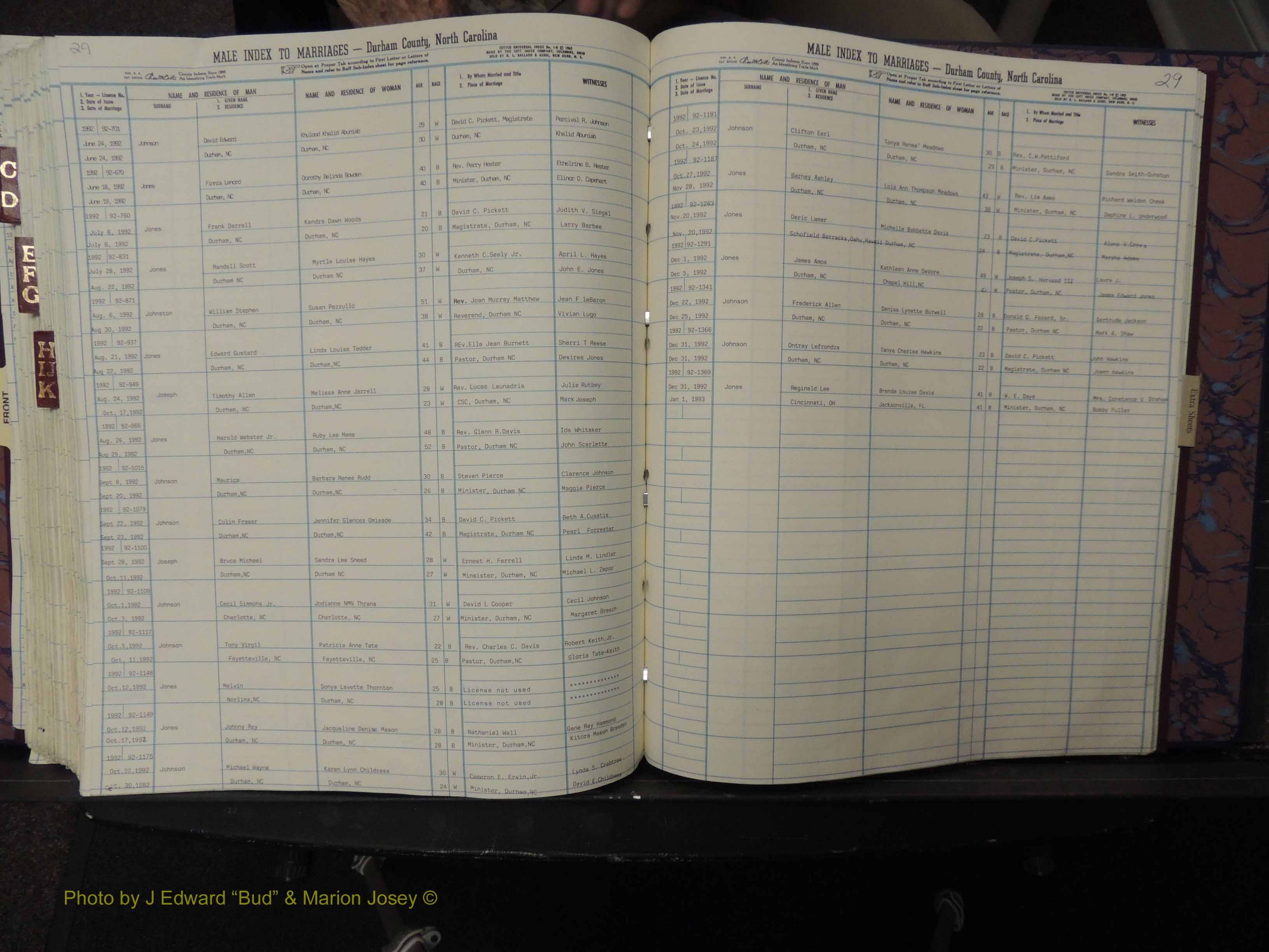 Durham Co, NC, Marriages, Male Index, A-K, 1986-1992 (301).JPG