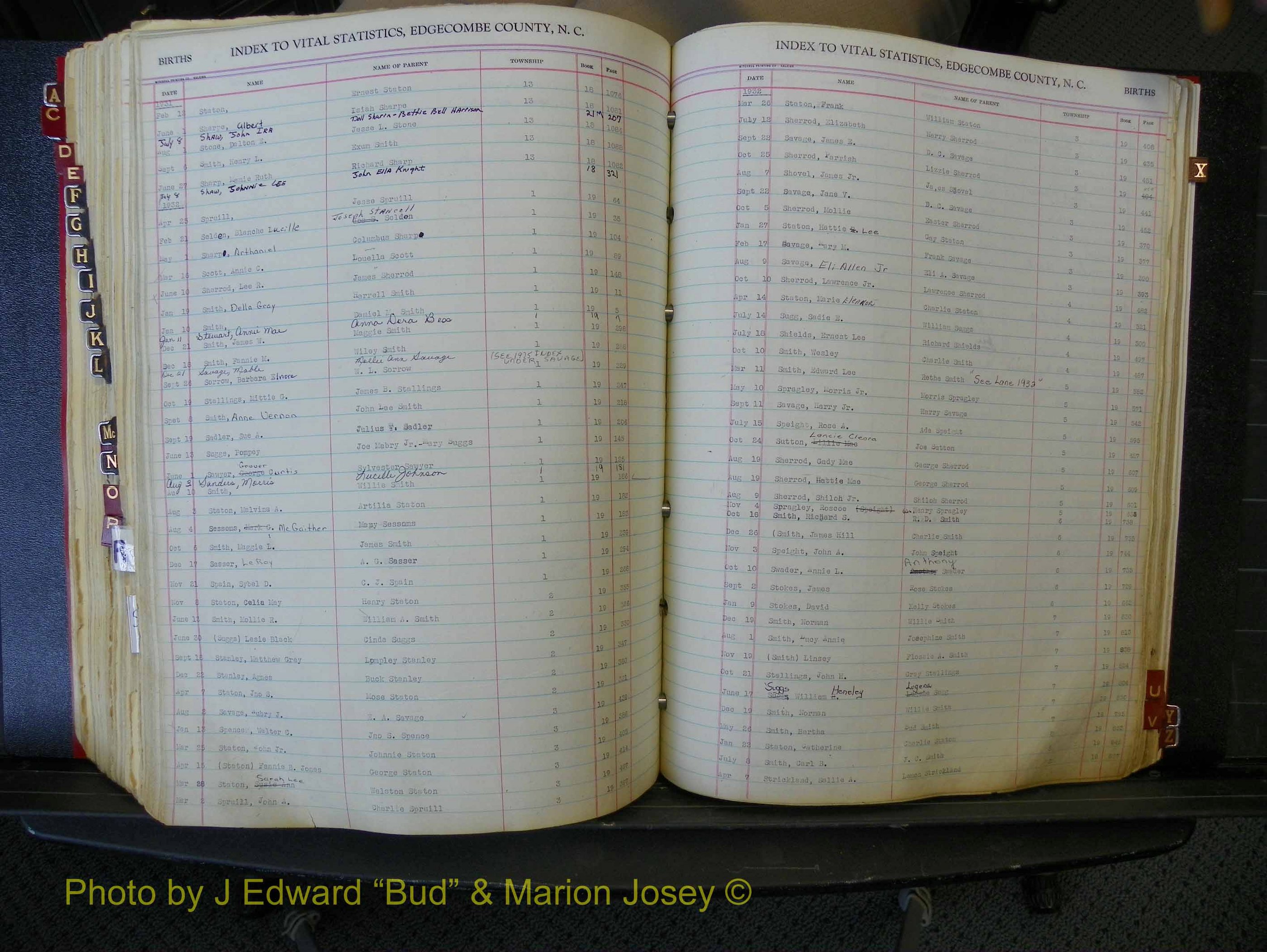 Edgecombe Births, A-Z, 1914-1933 (411).JPG