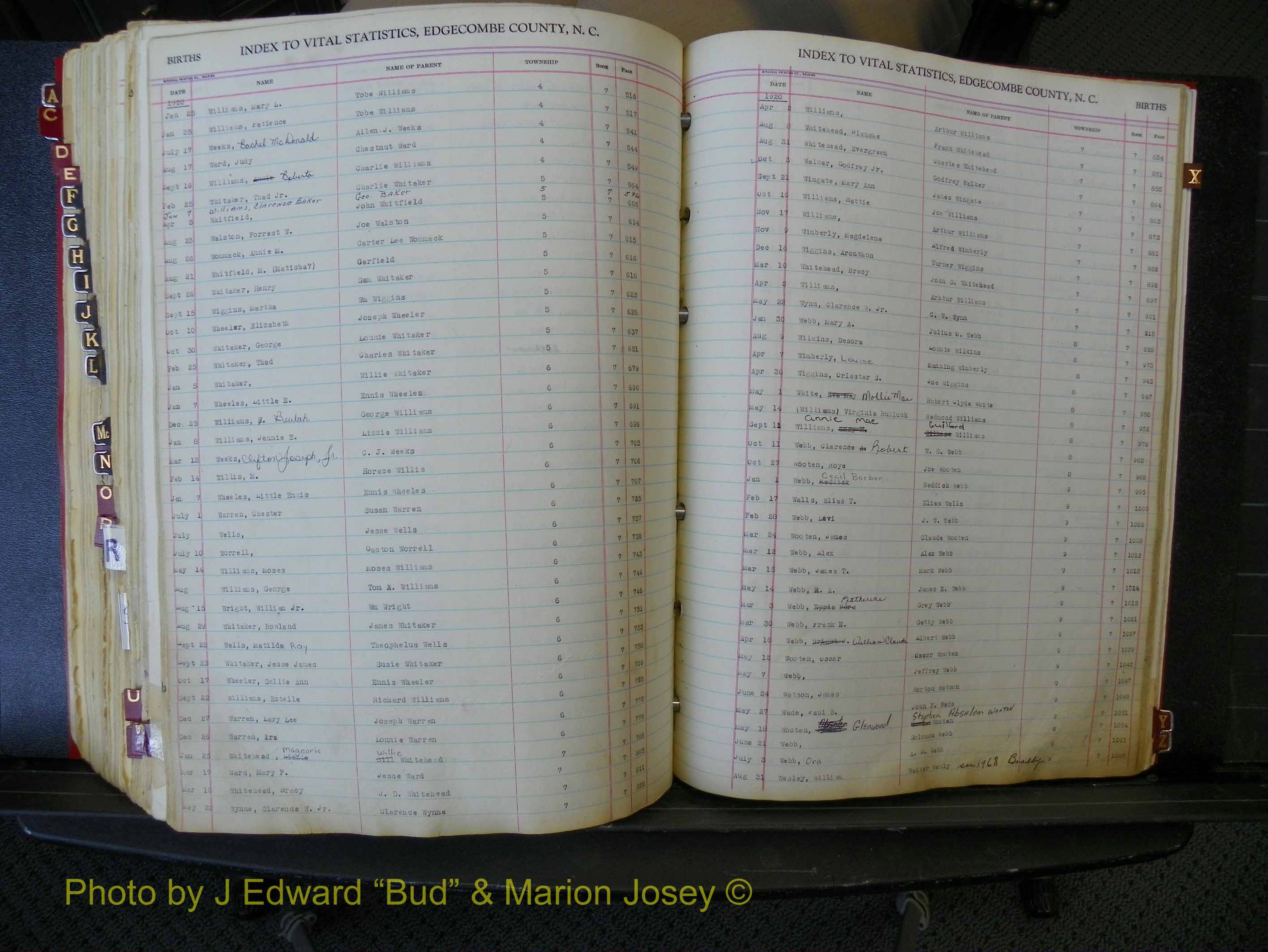 Edgecombe Births, A-Z, 1914-1933 (443).JPG