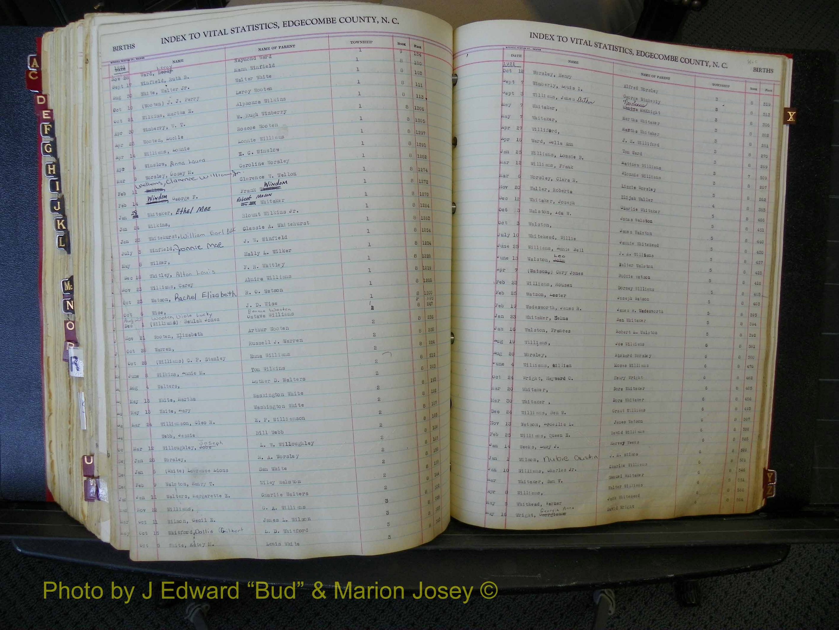 Edgecombe Births, A-Z, 1914-1933 (445).JPG