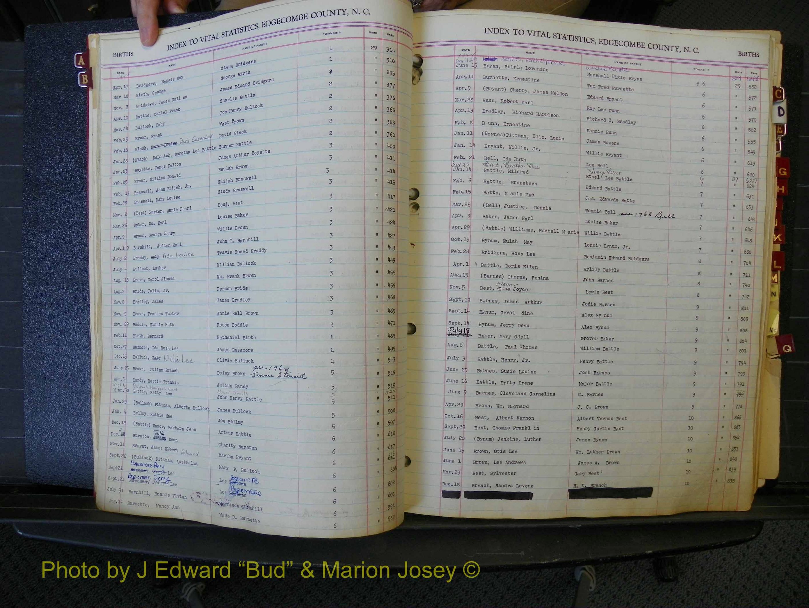 Edgecombe Births, A-Z, 1934-1949 (132).JPG