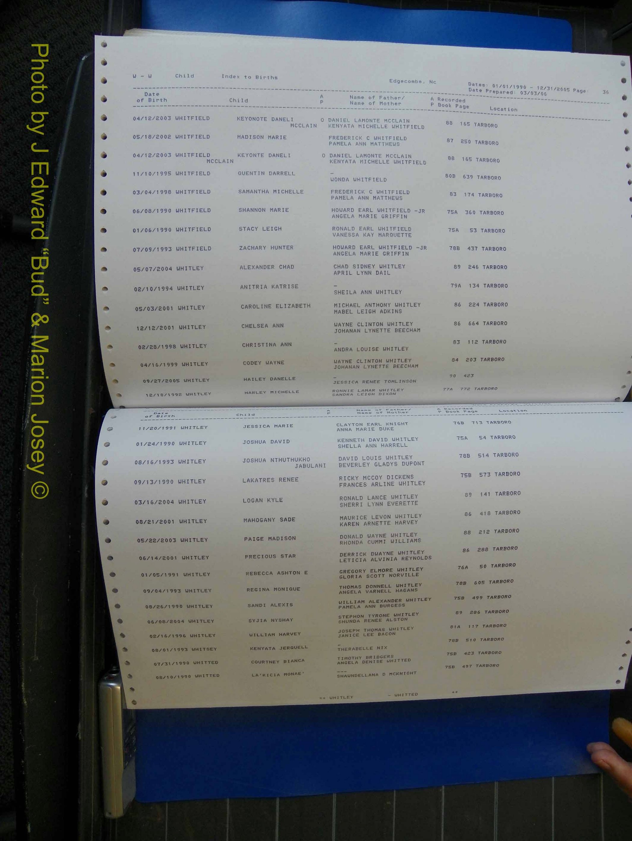 Edgecombe Births, A-Z, 1990-2005 (456).JPG