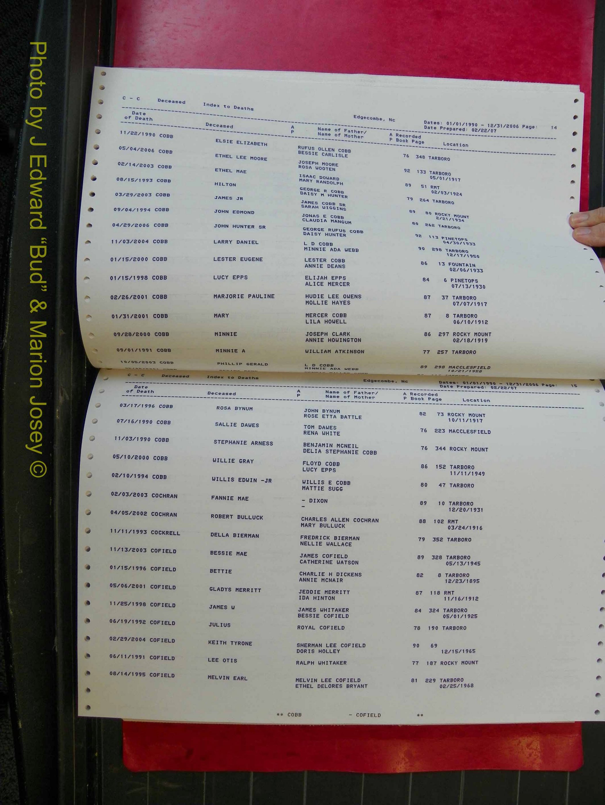 Edgecombe Deaths, A-Z, 1990-2006 (139).JPG