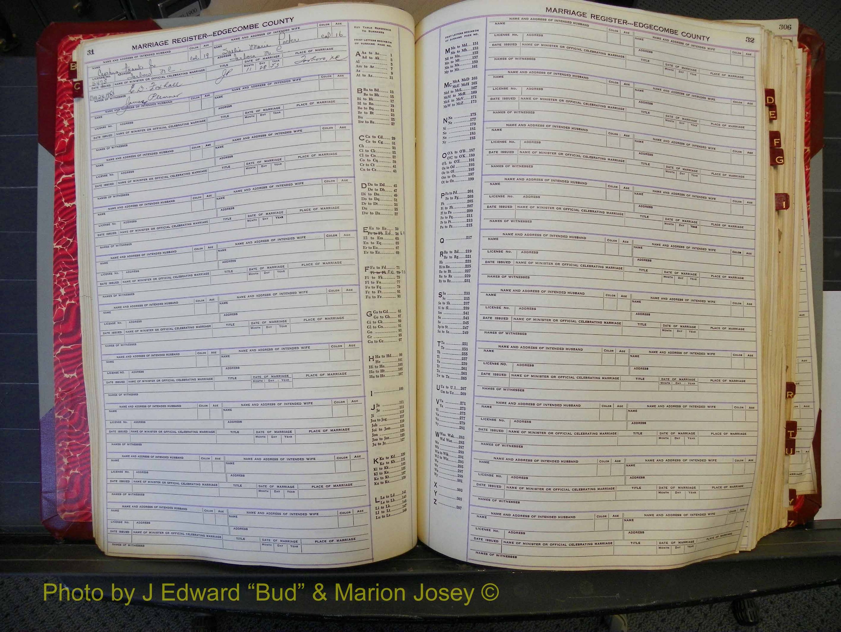 Edgecombe Marriages, A-Z, 1950-1955 (130).JPG