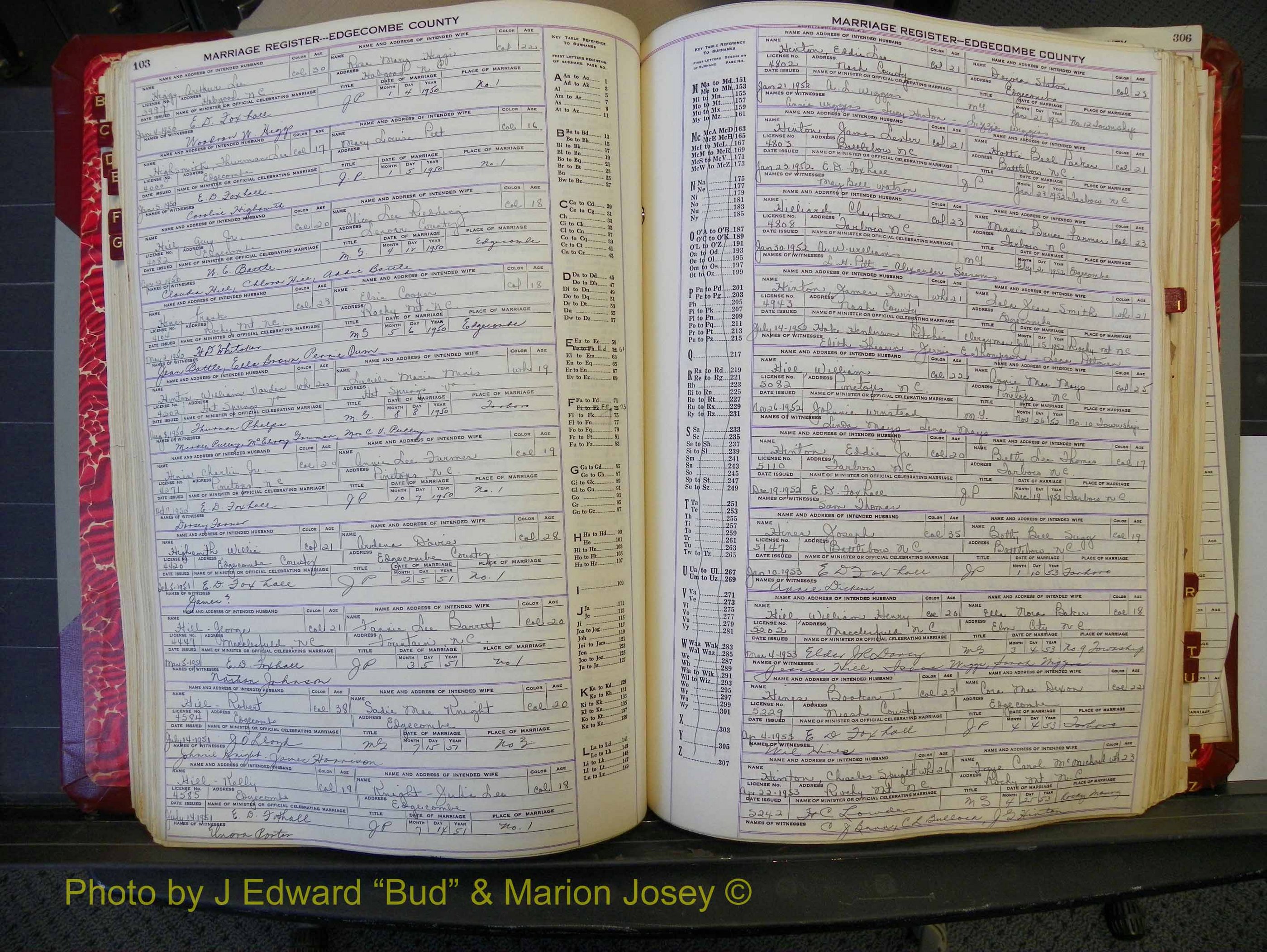 Edgecombe Marriages, A-Z, 1950-1955 (176).JPG