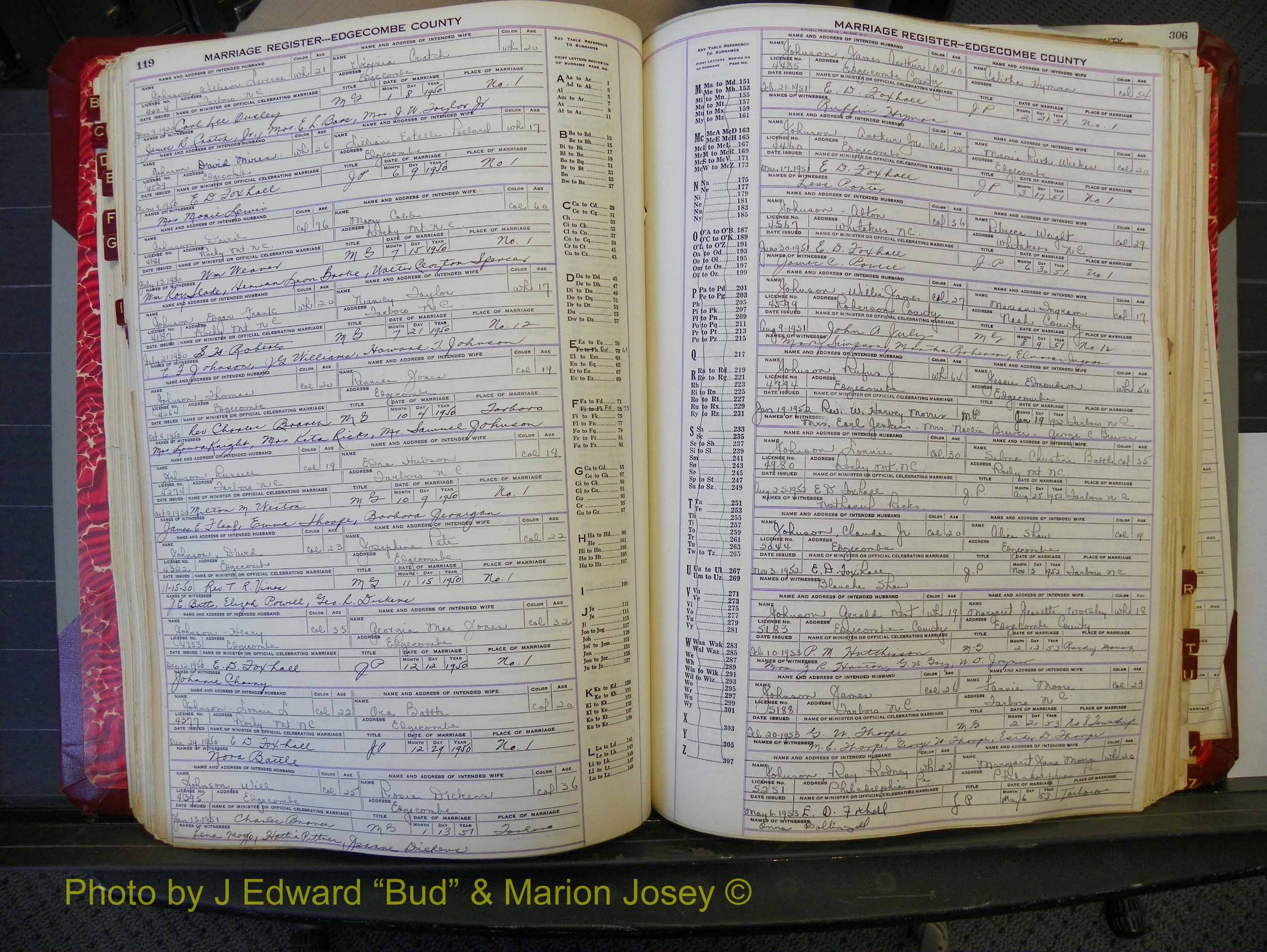 Edgecombe Marriages, A-Z, 1950-1955 (186).JPG