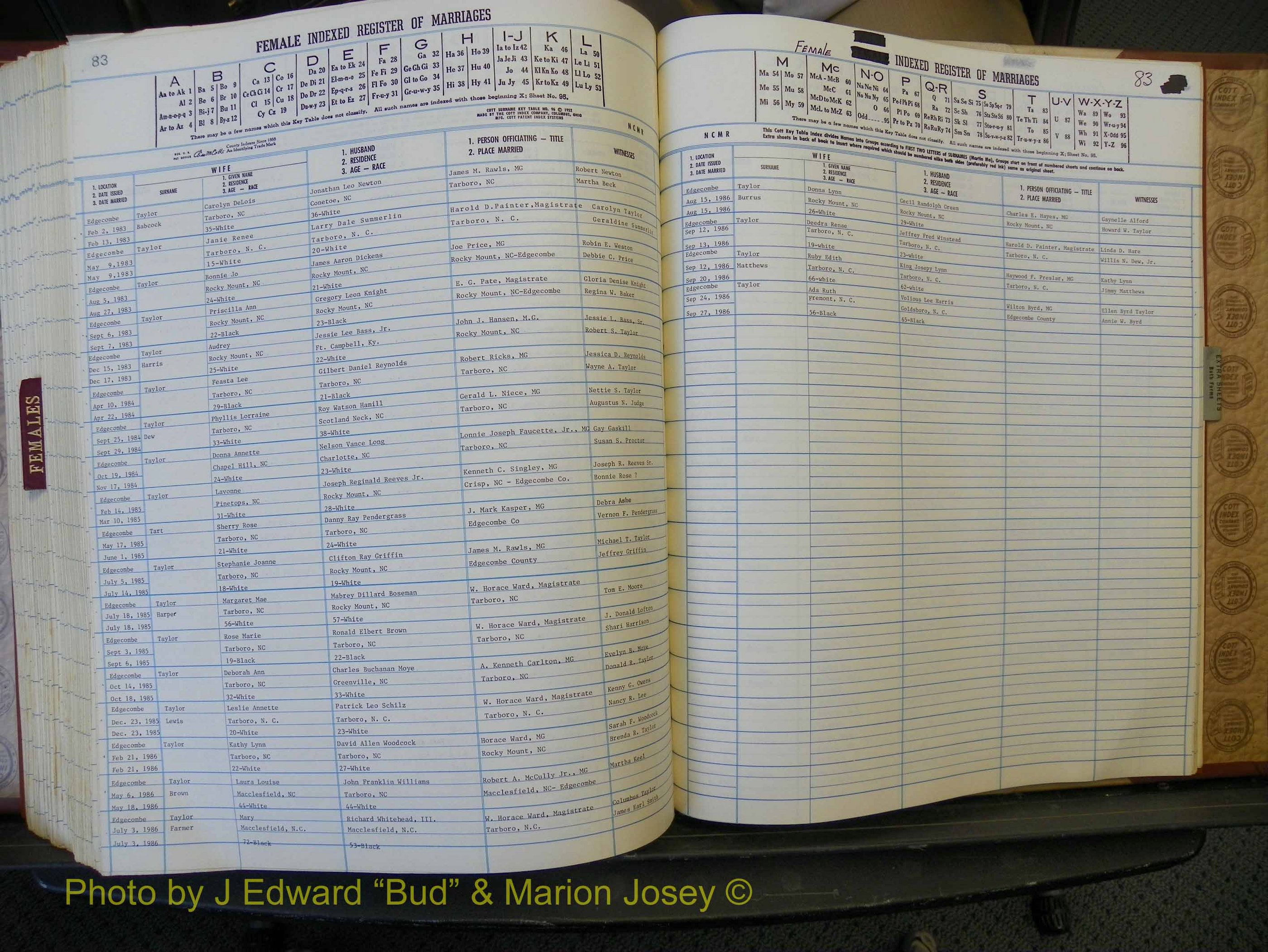 Edgecombe Marriages, A-Z, 1979-1986 (365).JPG