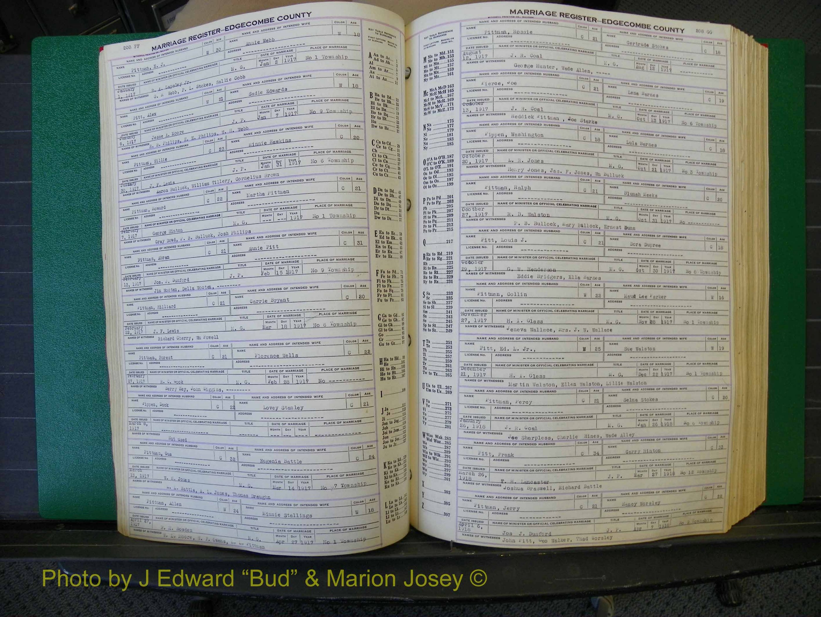 Edgecombe Marriages, P-Z, 1867-1937 (146).JPG