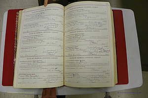 Emanuel Co, Ga, Marriages Book I, 1940 - 1949, White, P 150-151.JPG