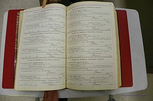 Emanuel Co, Ga, Marriages Book I, 1940 - 1949, White, P 154-155.JPG