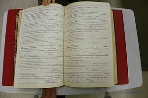 Emanuel Co, Ga, Marriages Book I, 1940 - 1949, White, P 158-159.JPG