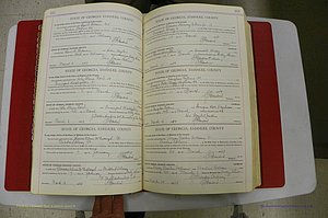 Emanuel Co, Ga, Marriages Book I, 1940 - 1949, White, P 162-163.JPG