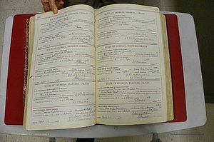Emanuel Co, Ga, Marriages Book I, 1940 - 1949, White, P 166-167.JPG