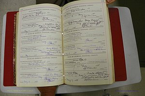 Emanuel Co, Ga, Marriages Book I, 1940 - 1949, White, P 218-219.JPG