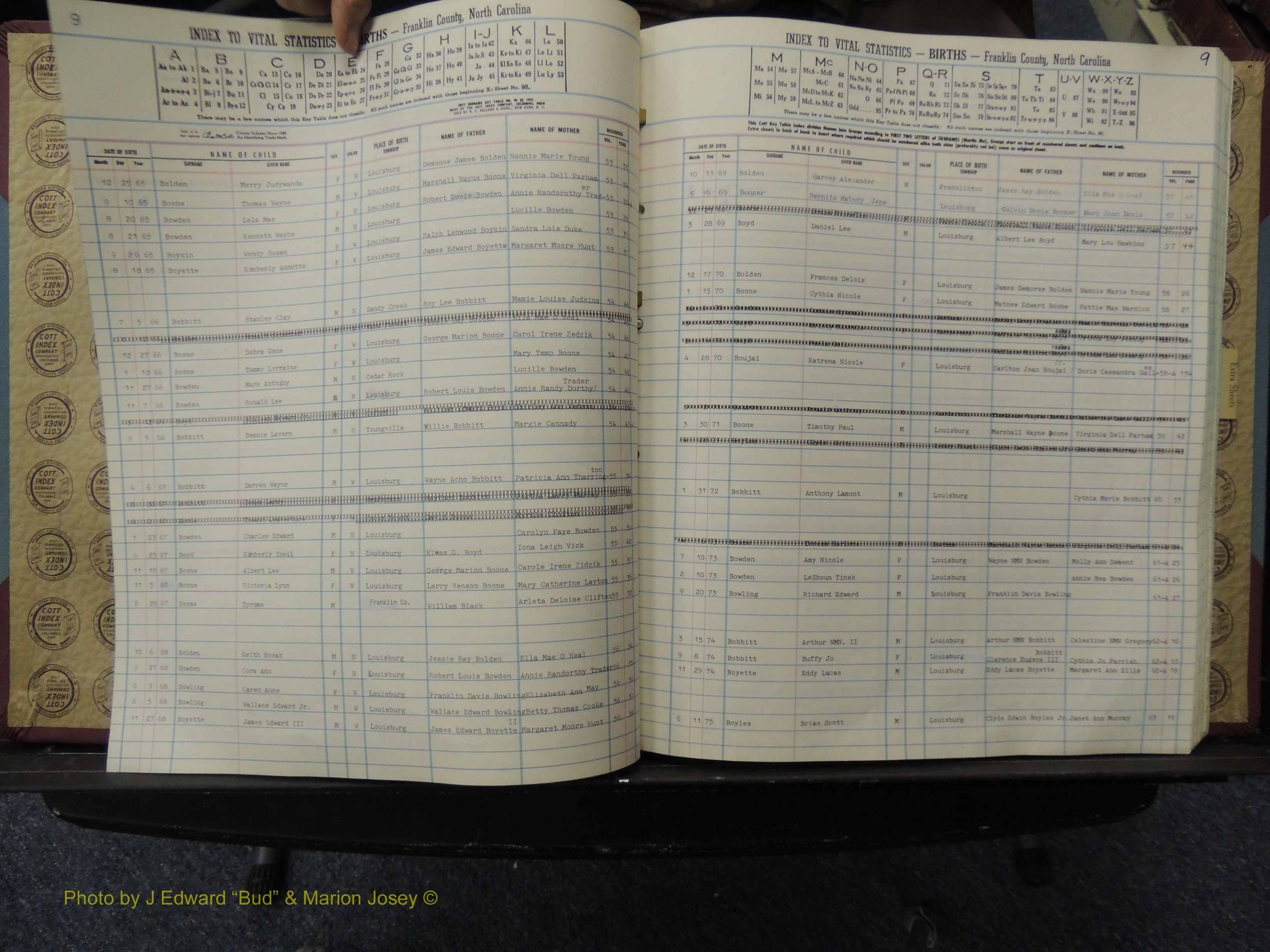 Franklin Co, NC, Births, A-Z, 1961-1981 (120).JPG
