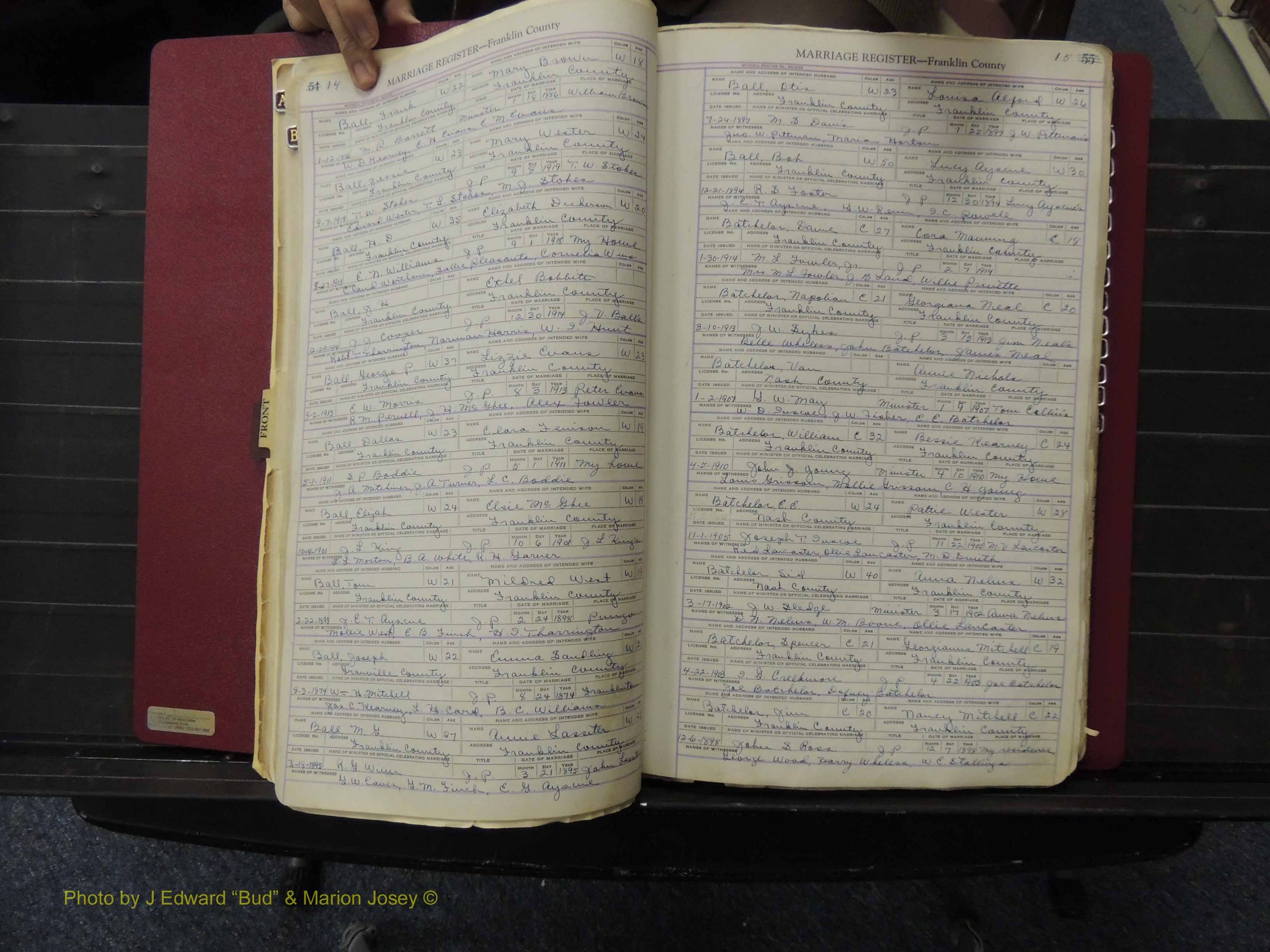 Franklin Co, NC, Marriages, A-M, 1869-1918 (132).JPG