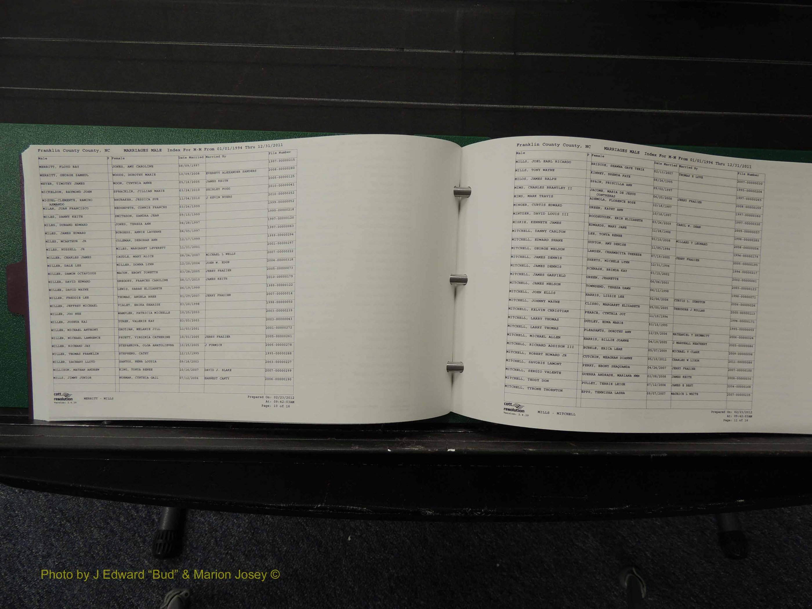 Franklin Co, NC, Marriages, Male Index, A-Z, 1994-2011 (170).JPG