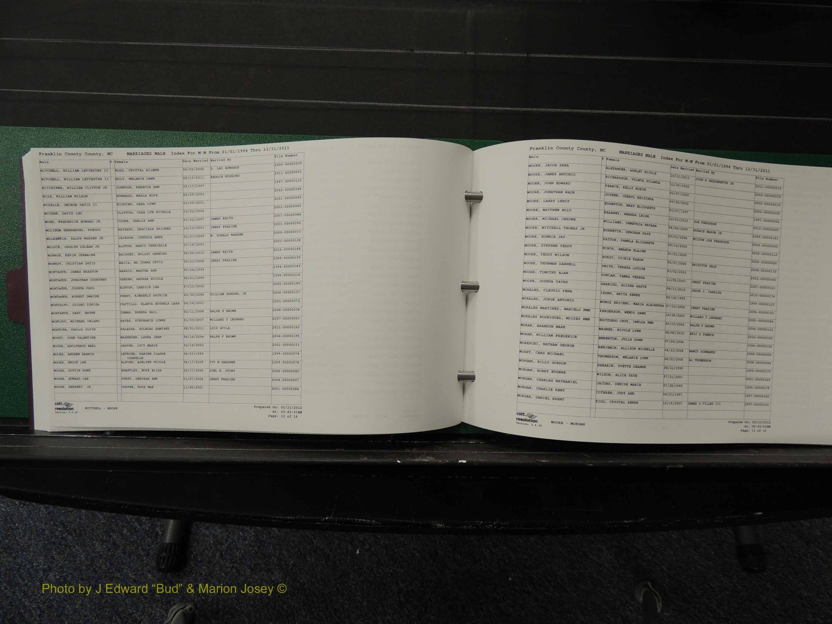 Franklin Co, NC, Marriages, Male Index, A-Z, 1994-2011 (171).JPG