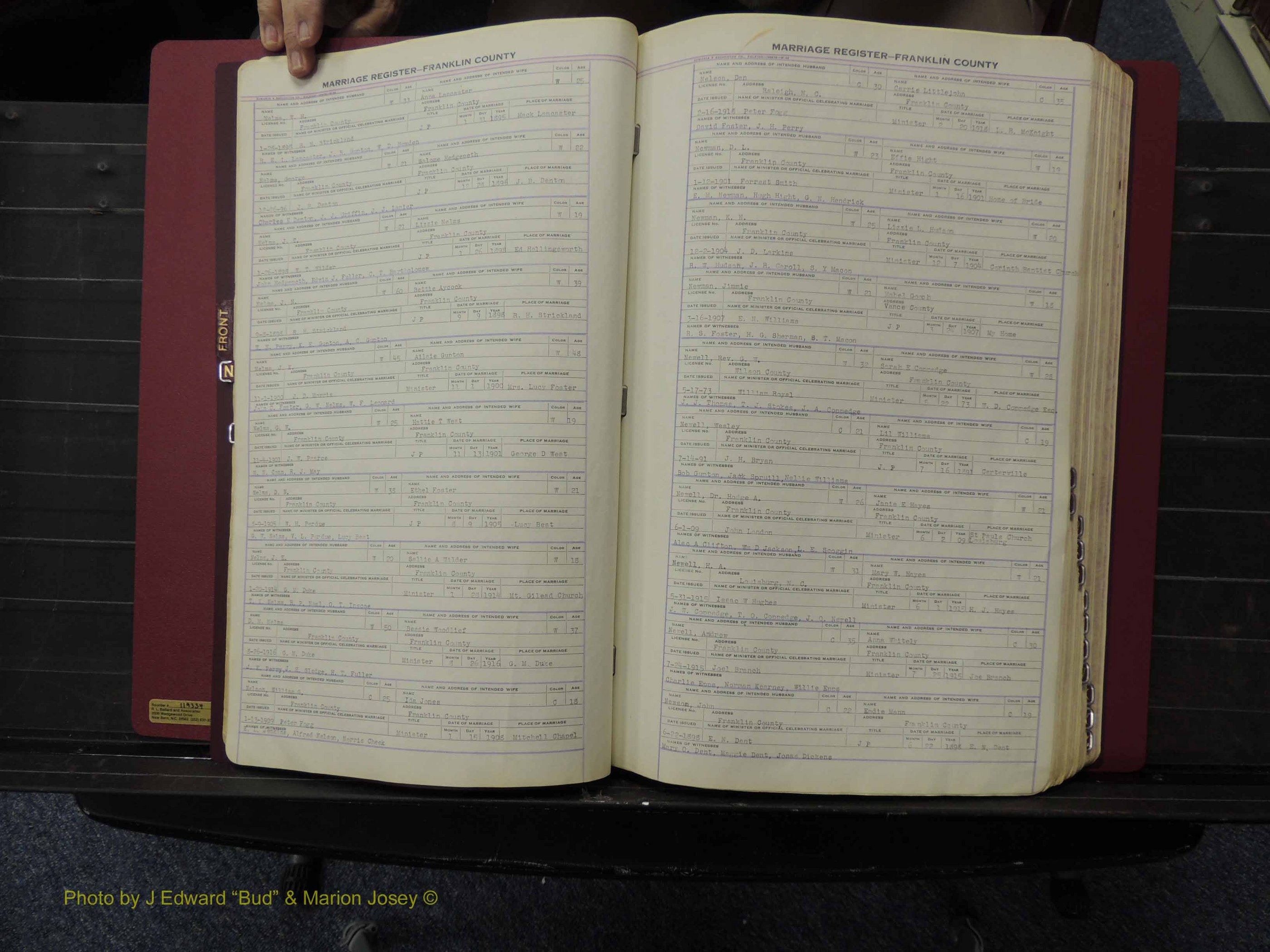 Franklin Co, NC, Marriages, N-Z, 1869-1918 (106).JPG