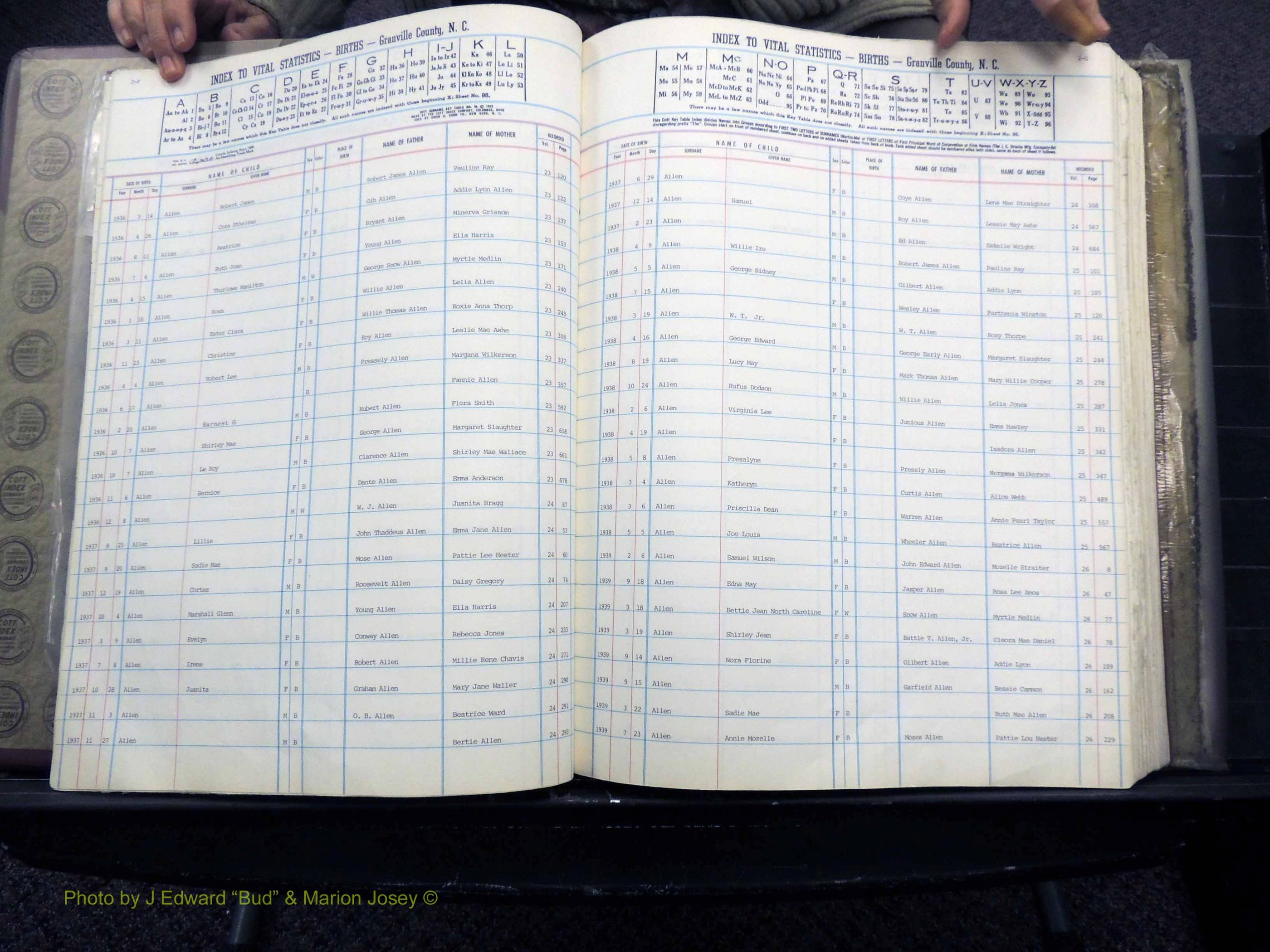 Granville Co, NC, Births, A-L, 1913-1940 (112).JPG