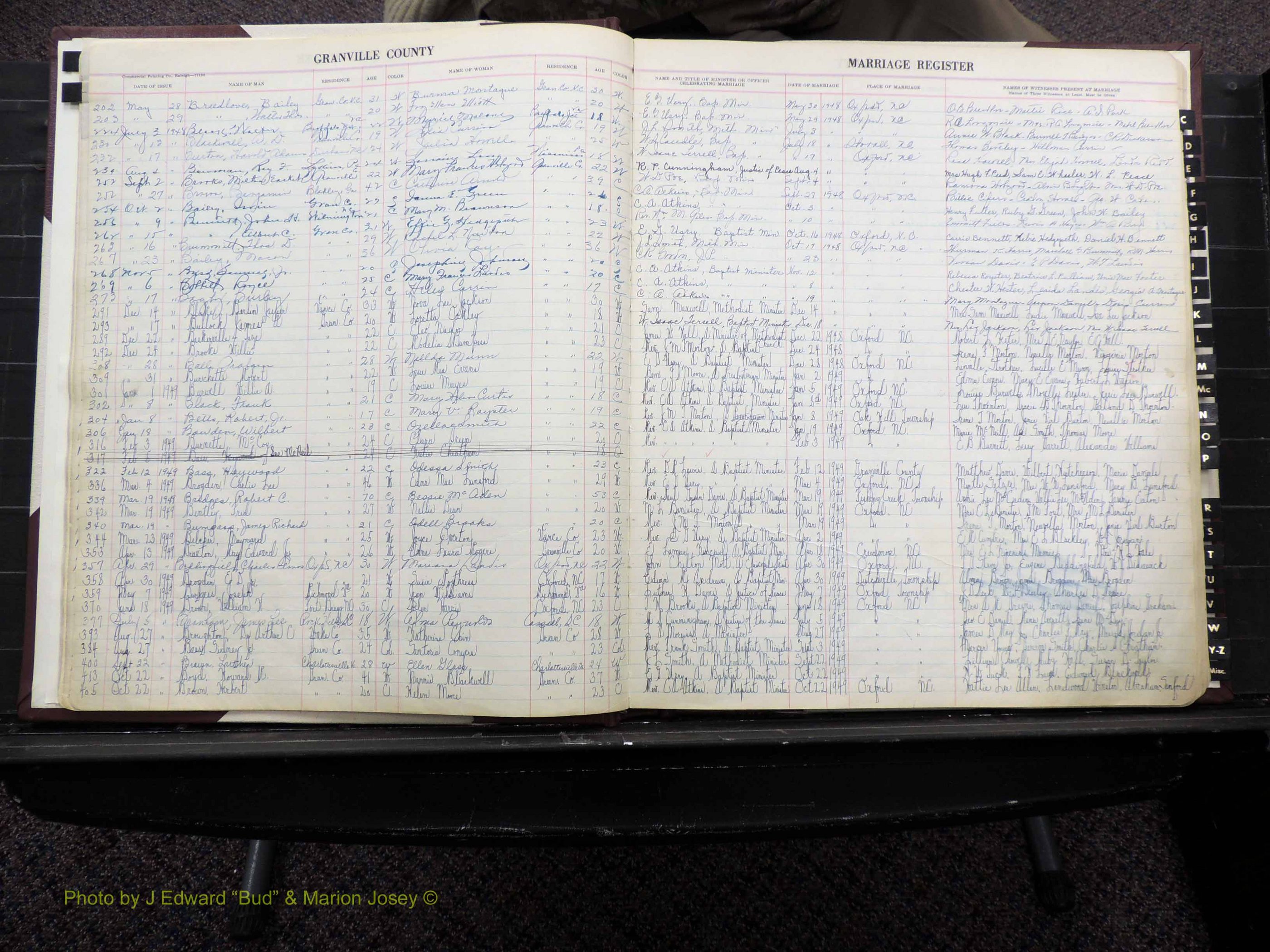 Granville Co, NC, Marriages, 1947-1956 (105).JPG