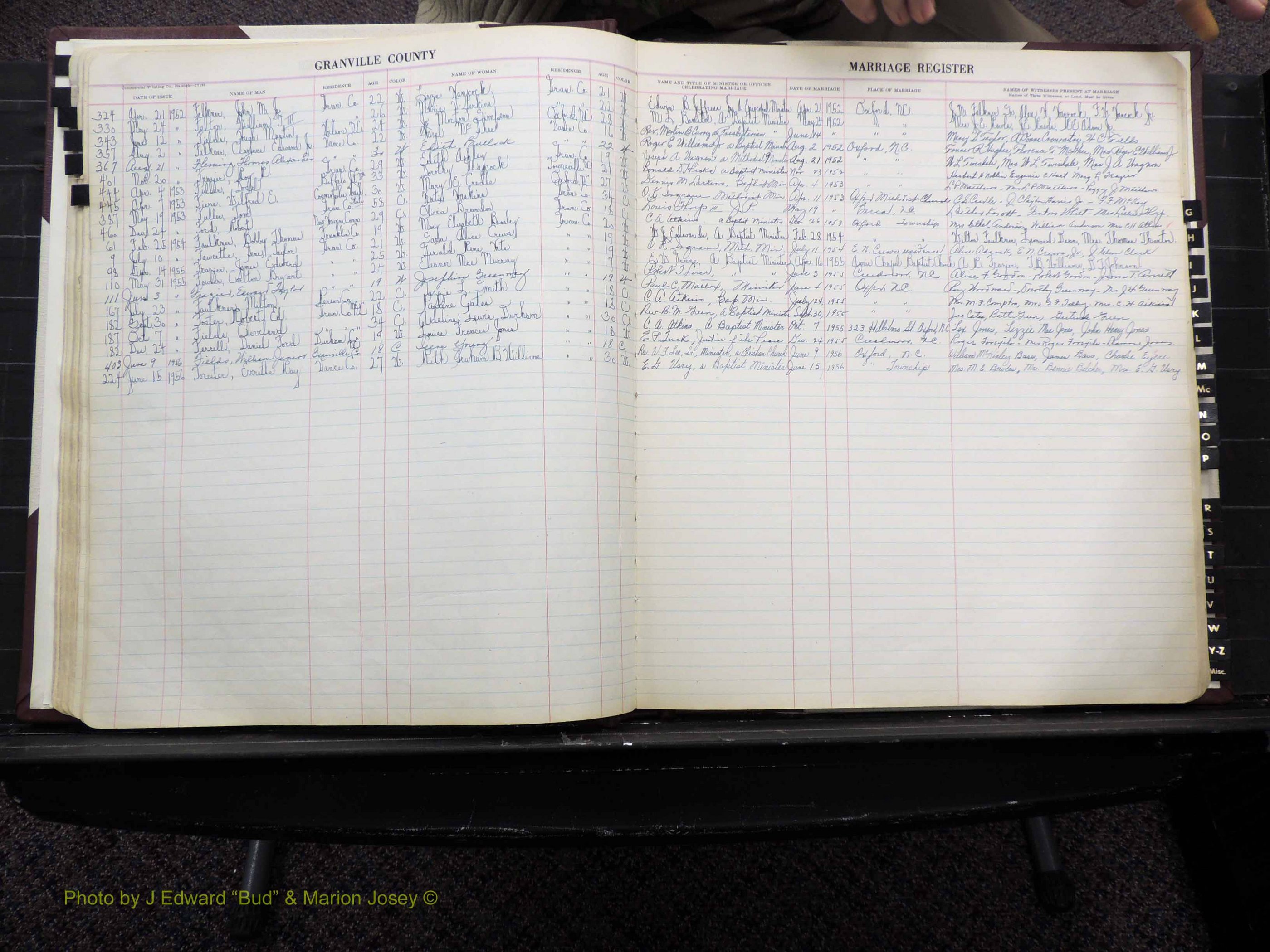 Granville Co, NC, Marriages, 1947-1956 (123).JPG