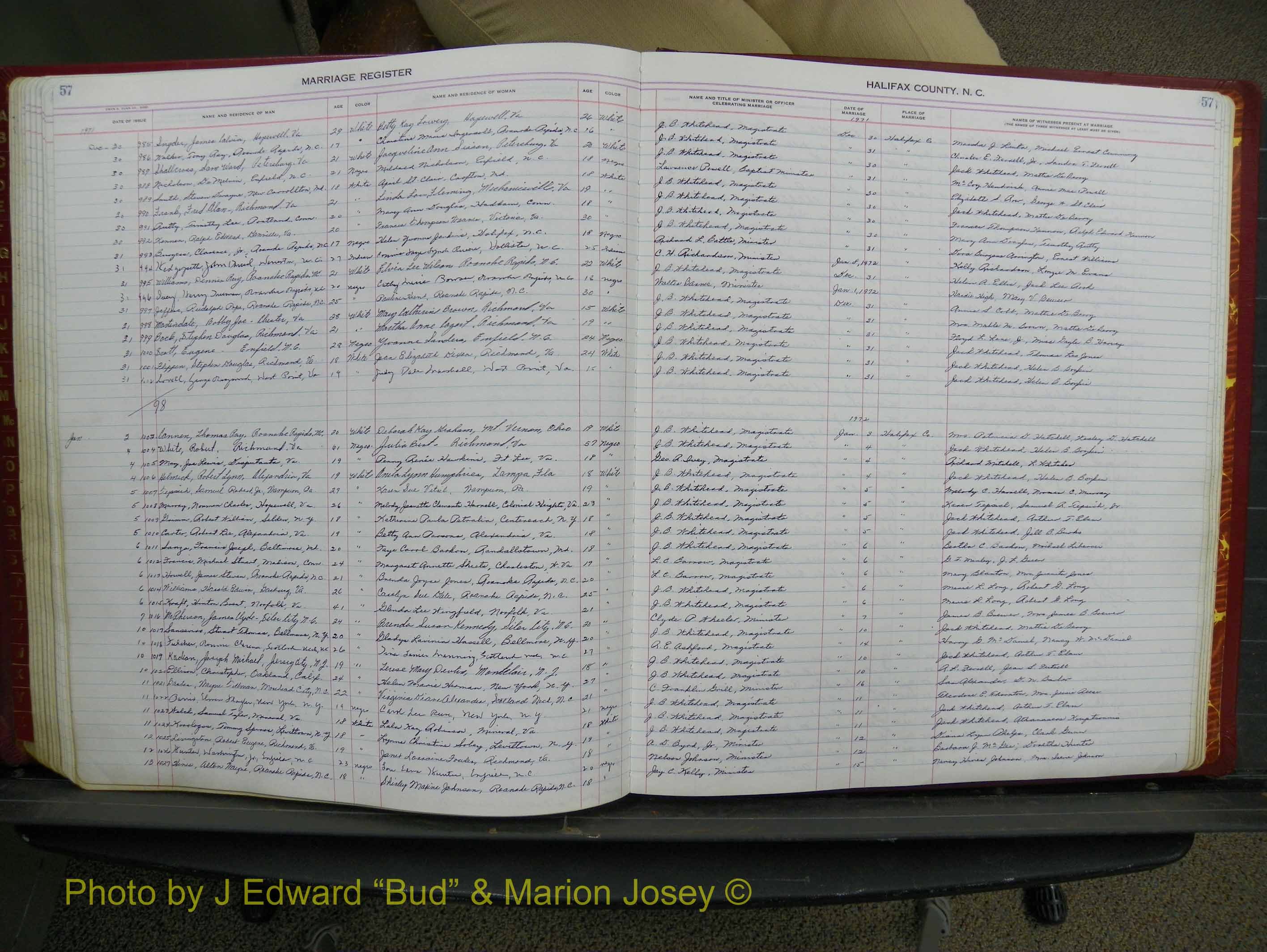 Halifax Marriage Book 17, 1969-1974 P 057.JPG