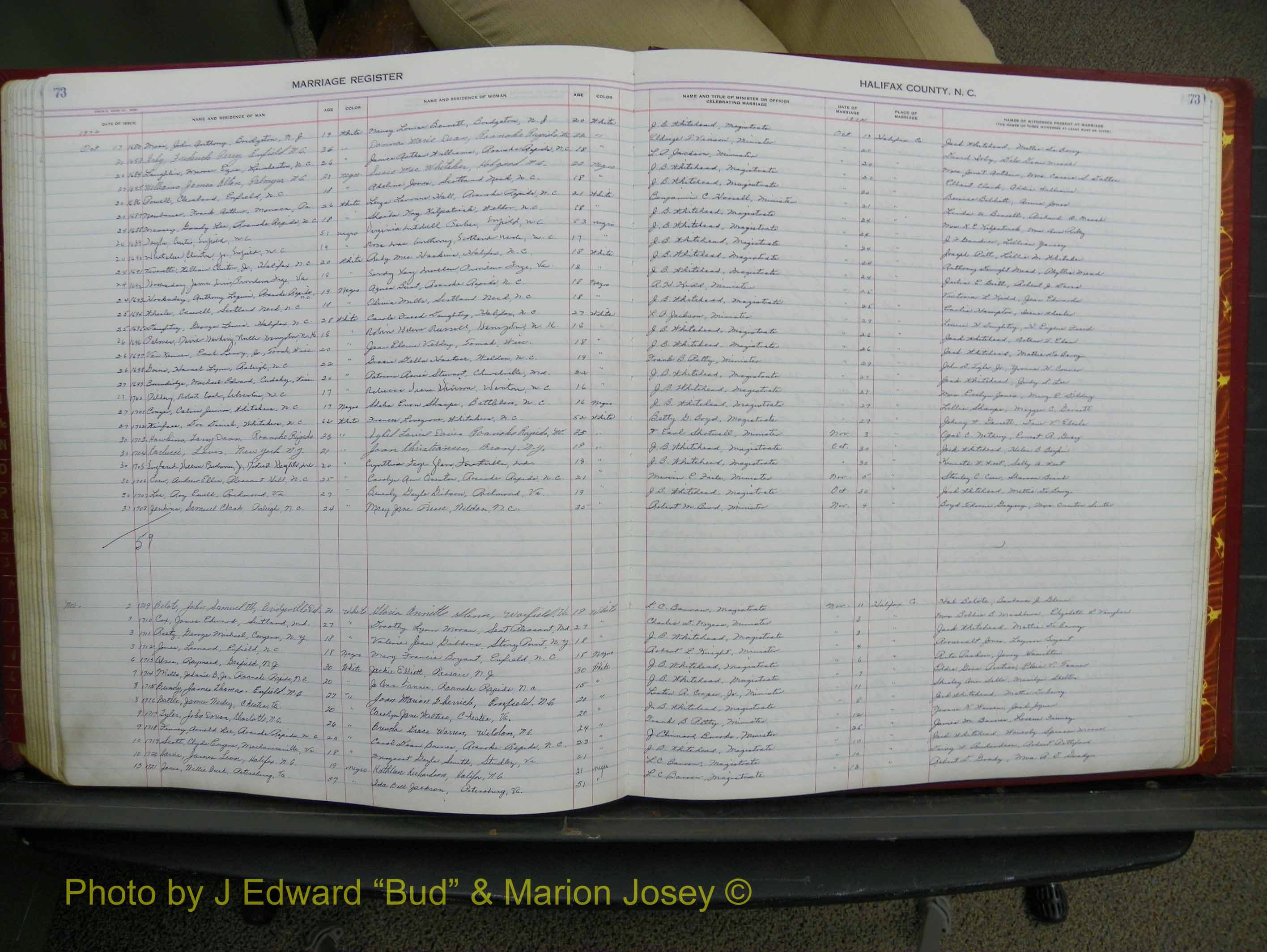 Halifax Marriage Book 17, 1969-1974 P 073.JPG