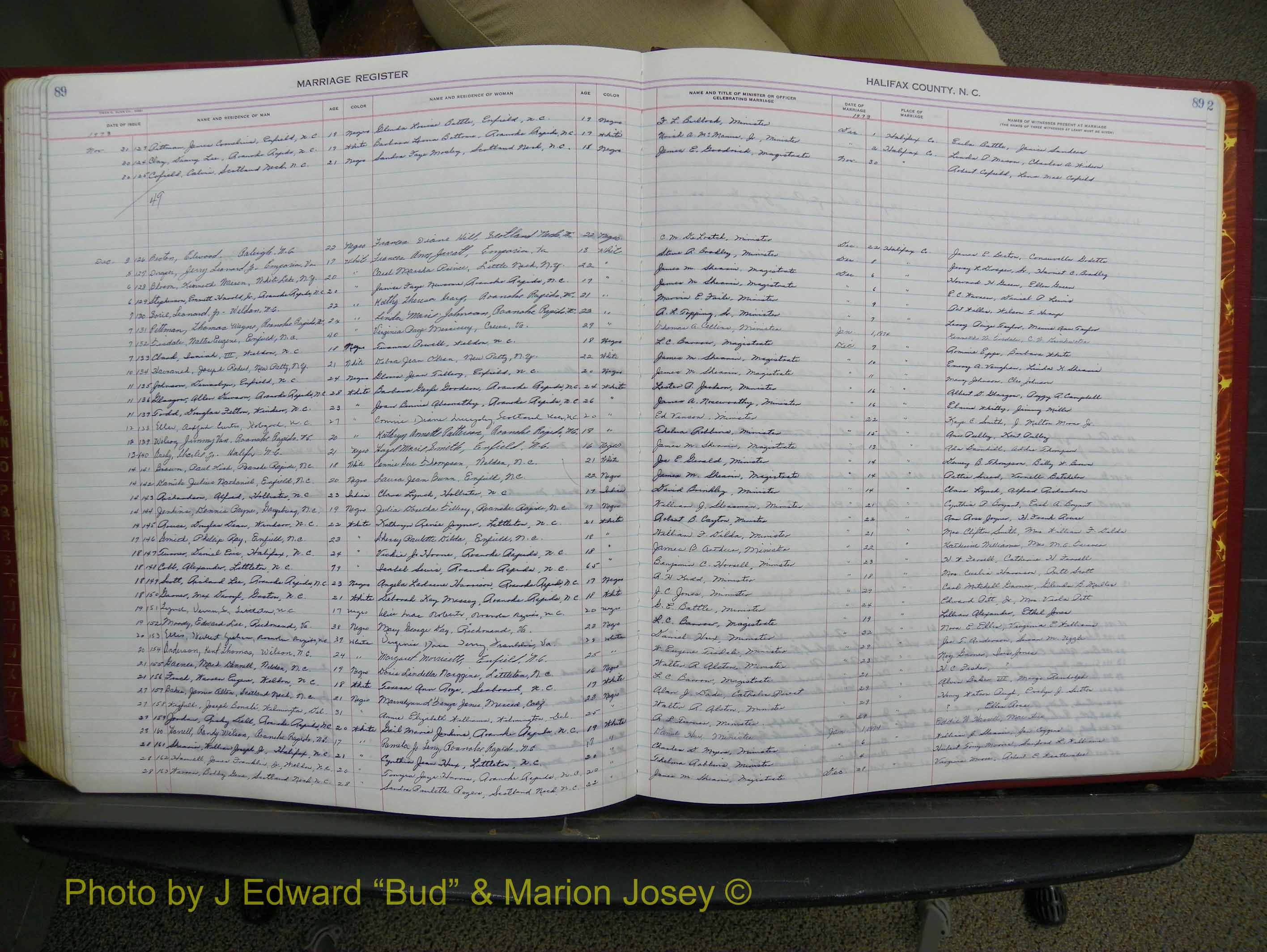Halifax Marriage Book 17, 1969-1974 P 089.JPG