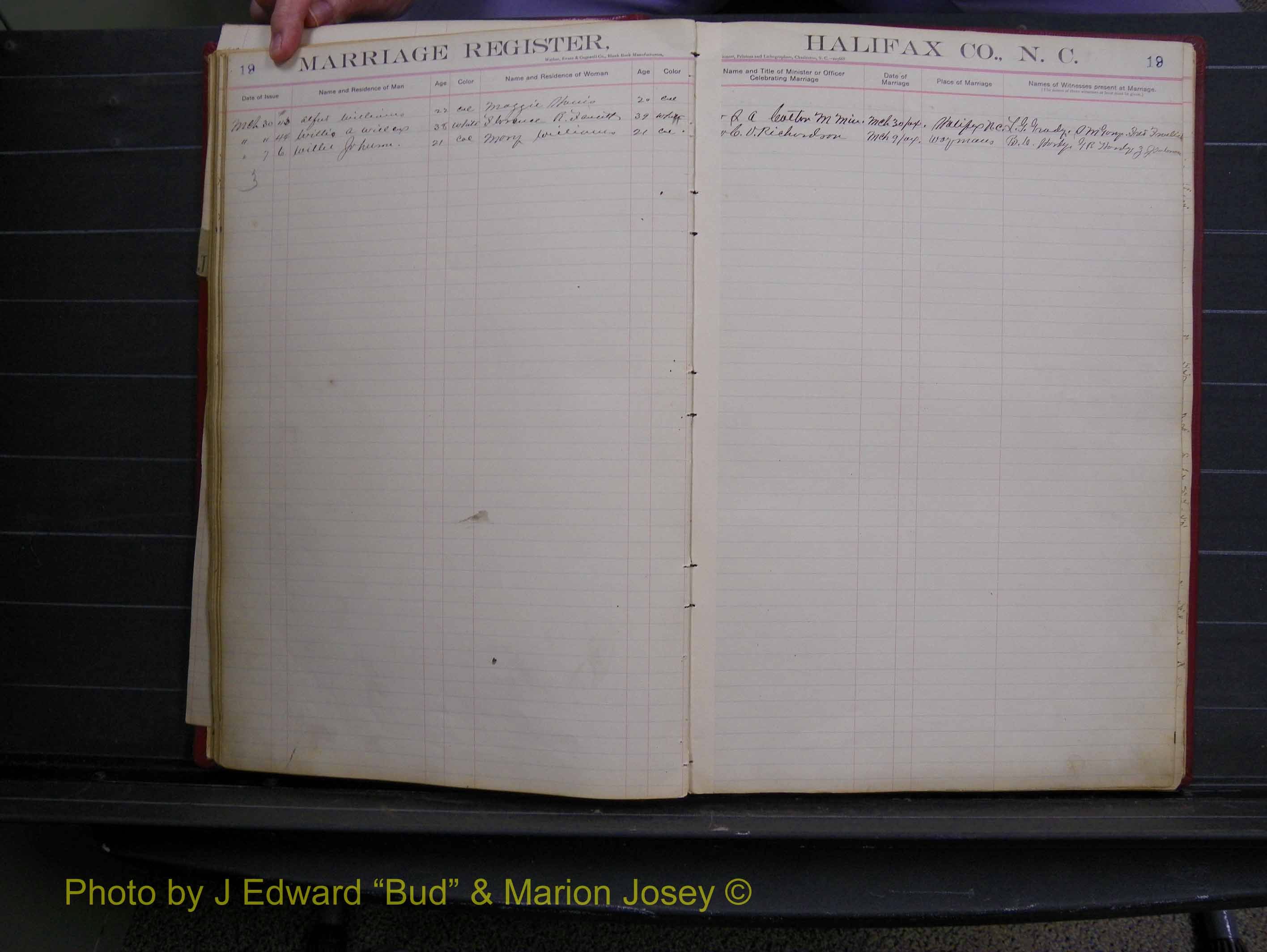 Halifax Marriage Book 6A, 1903-1909 P 19.JPG