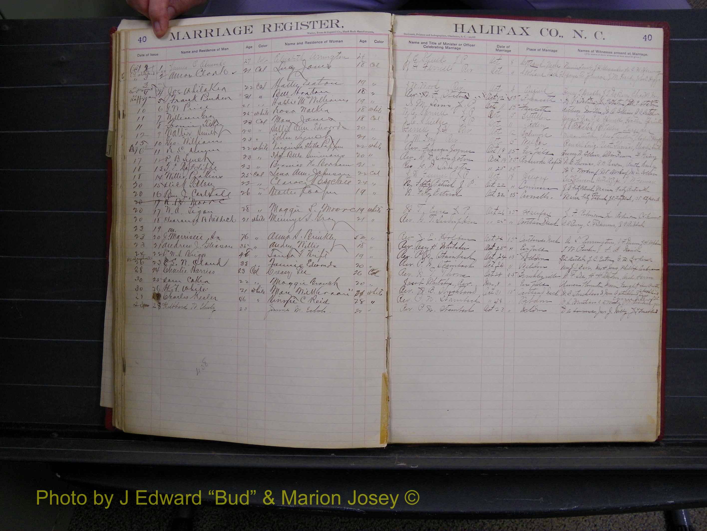 Halifax Marriage Book 6A, 1903-1909 P 40.JPG