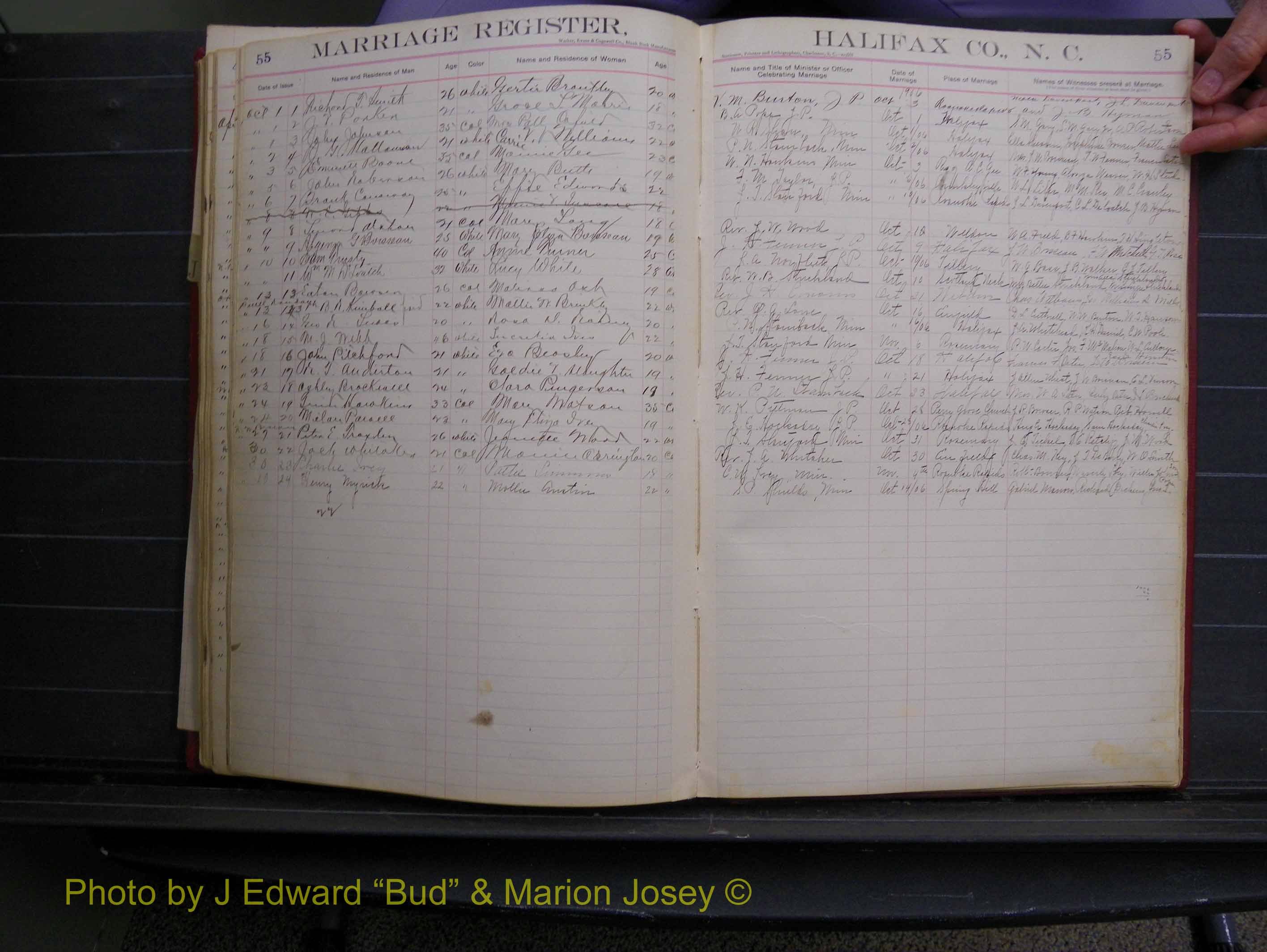 Halifax Marriage Book 6A, 1903-1909 P 55.JPG